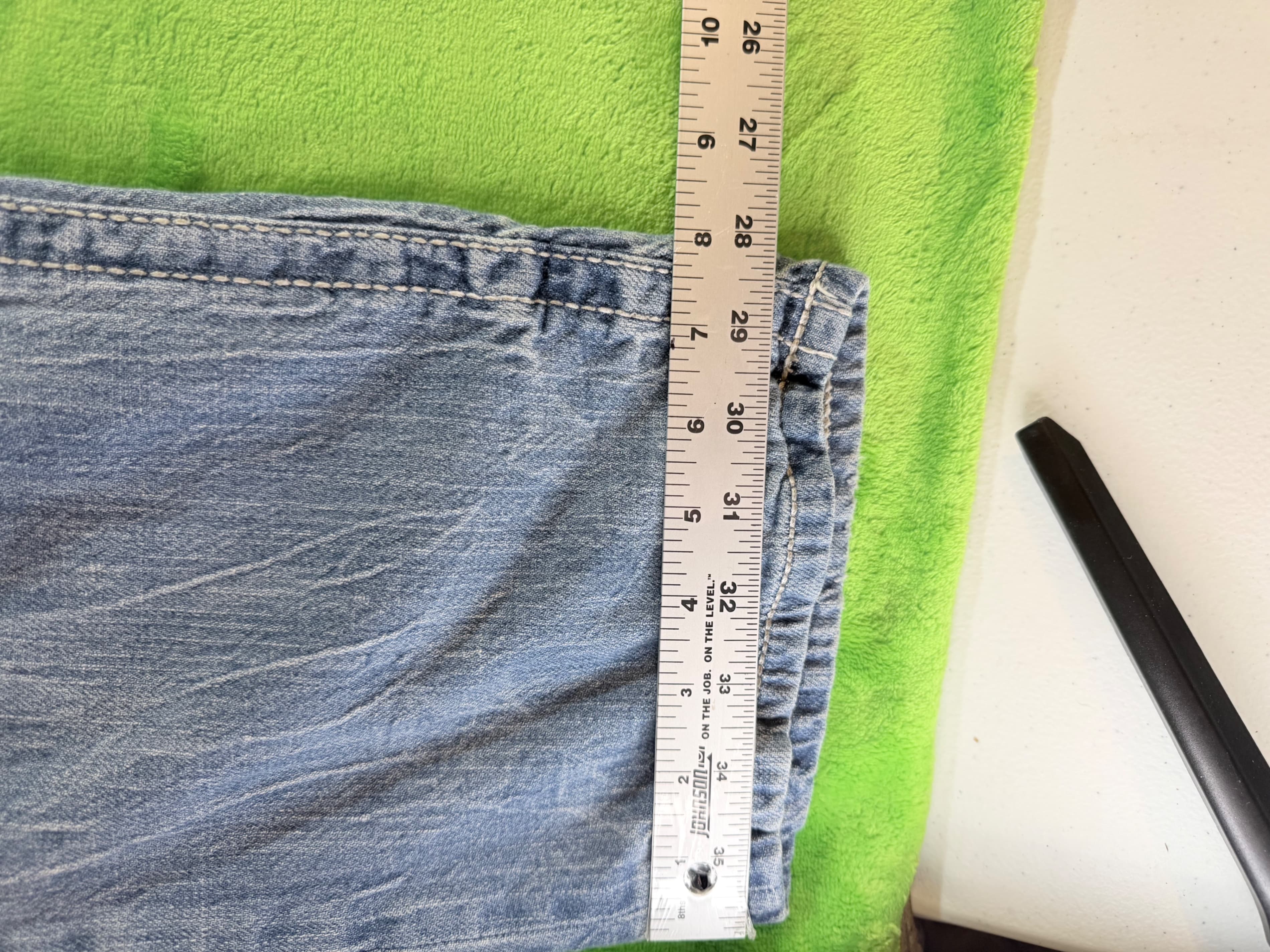 Buckle Black BBLA316 Light Wash Distressed Bootcut Men’s Jeans 34x32 - Thumbnail 14