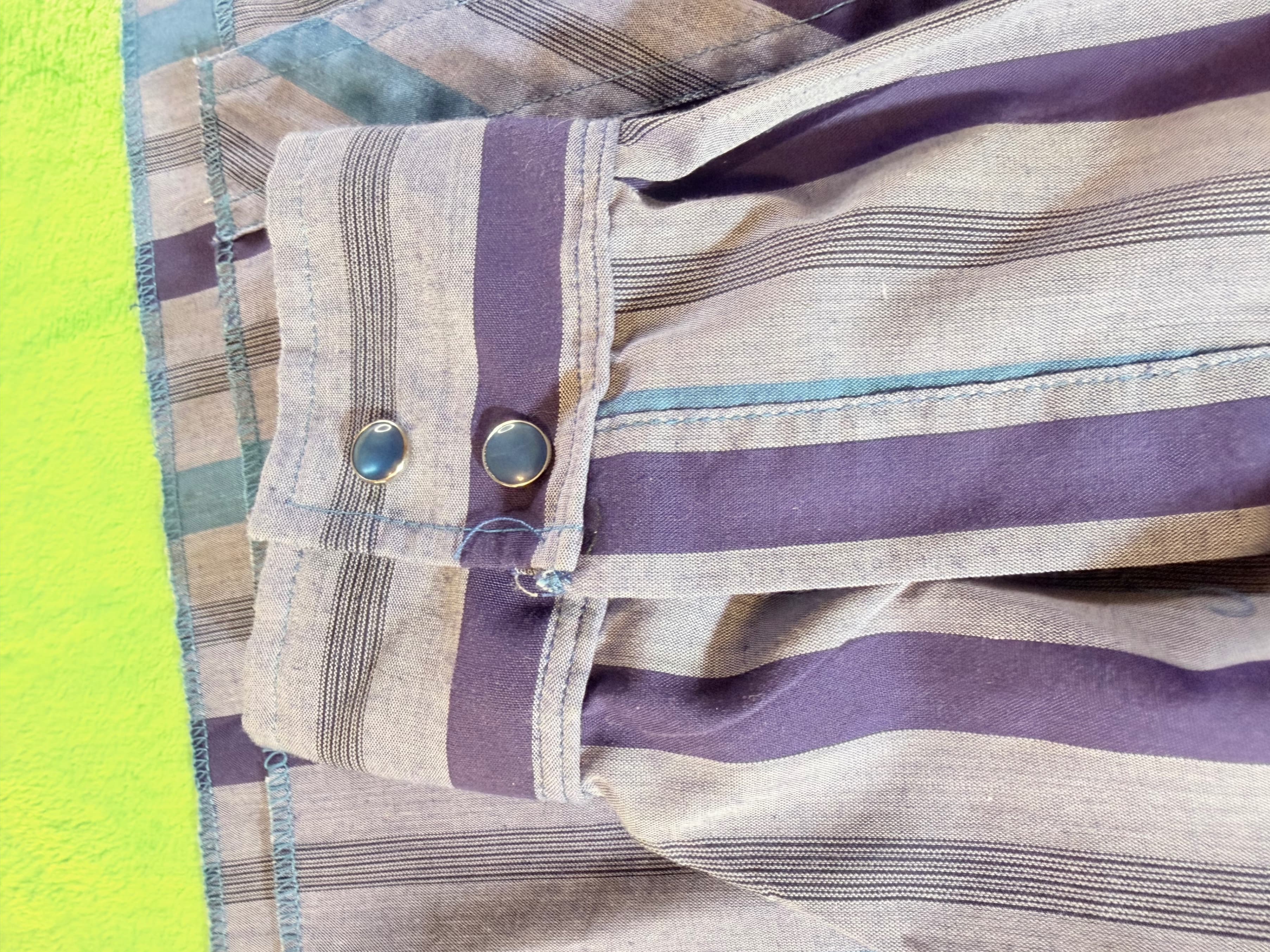 Rustler X Long Tails Striped Western Shirt Size 19 35 - Thumbnail 7