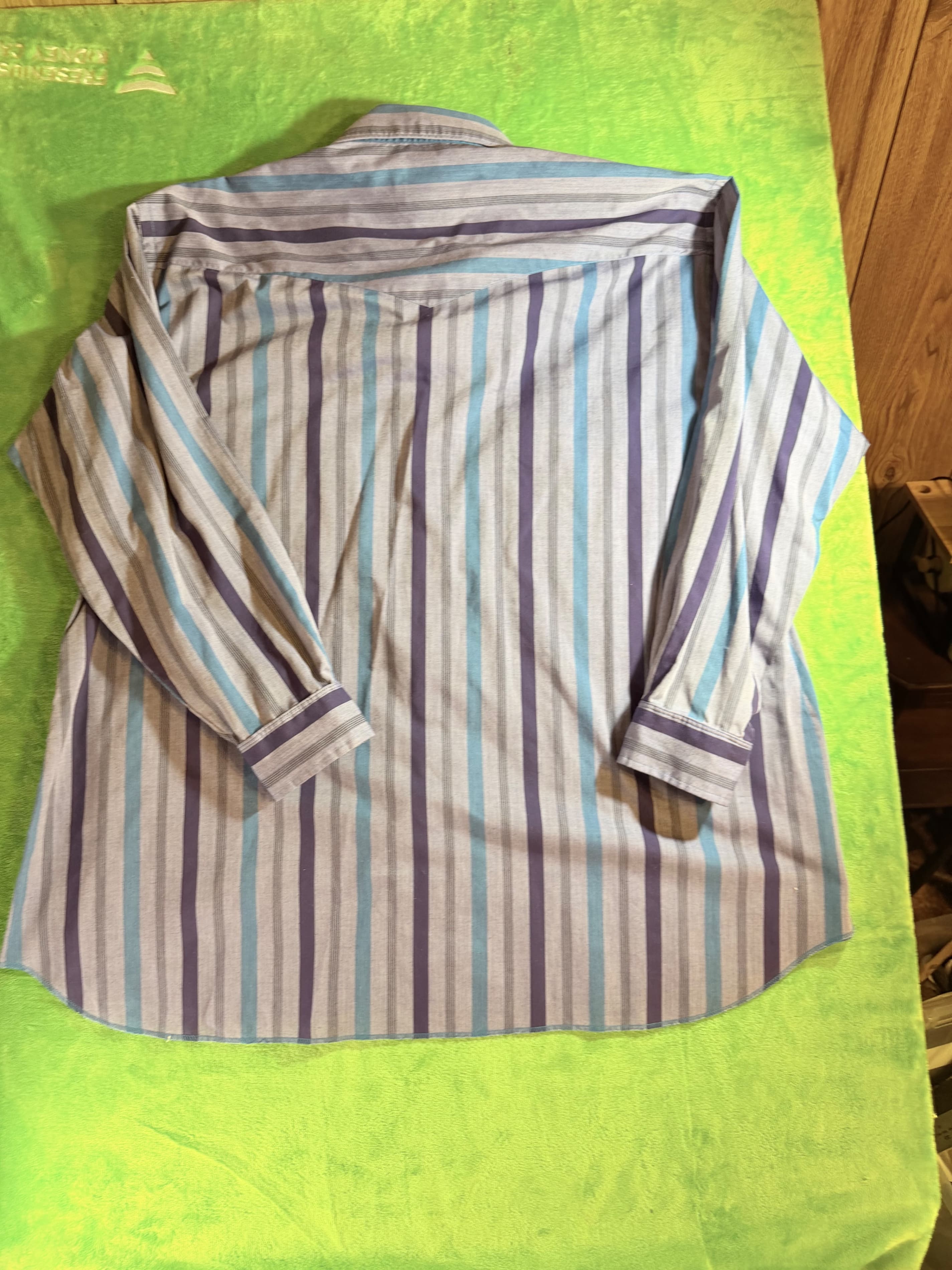 Rustler X Long Tails Striped Western Shirt Size 19 35 - Thumbnail 2