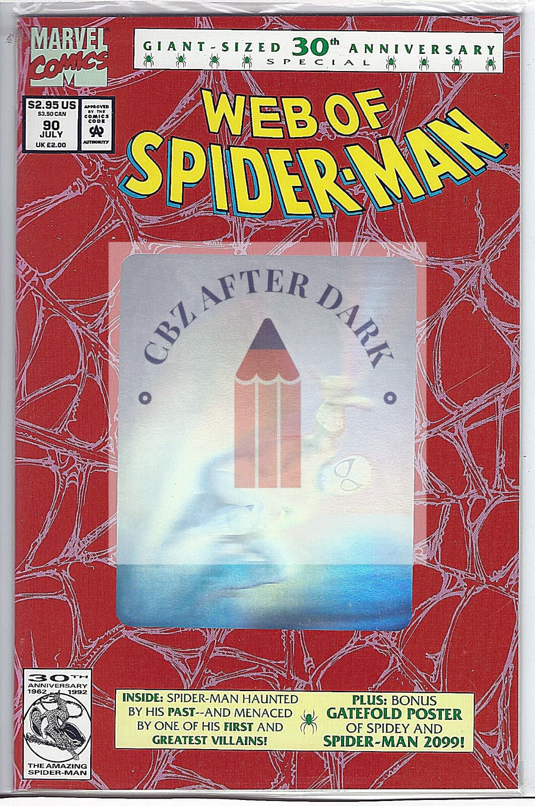 Web of Spider-Man, Vol. 1 #90A - 9.6 Near Mint + 30th Anniversary Issue - Image 1