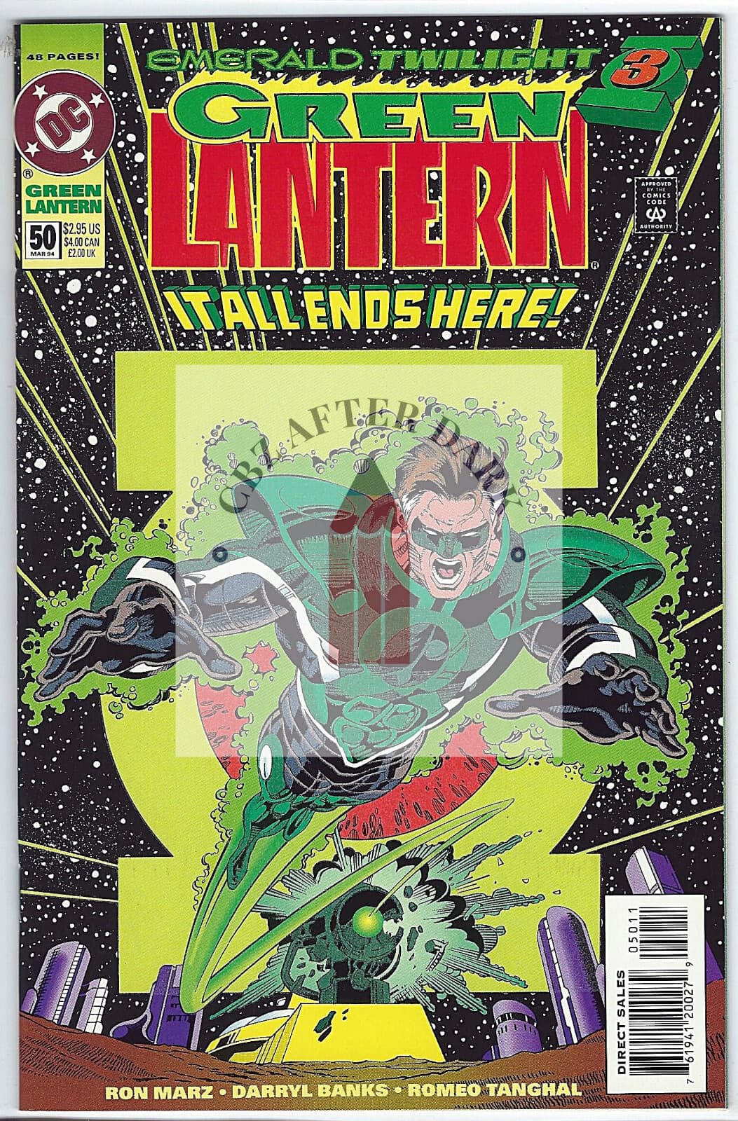 Green Lantern, Vol. 3 #50A - 9.6 NM + 1st app. Parallax (Hal), Kyle Rayner - Image 1
