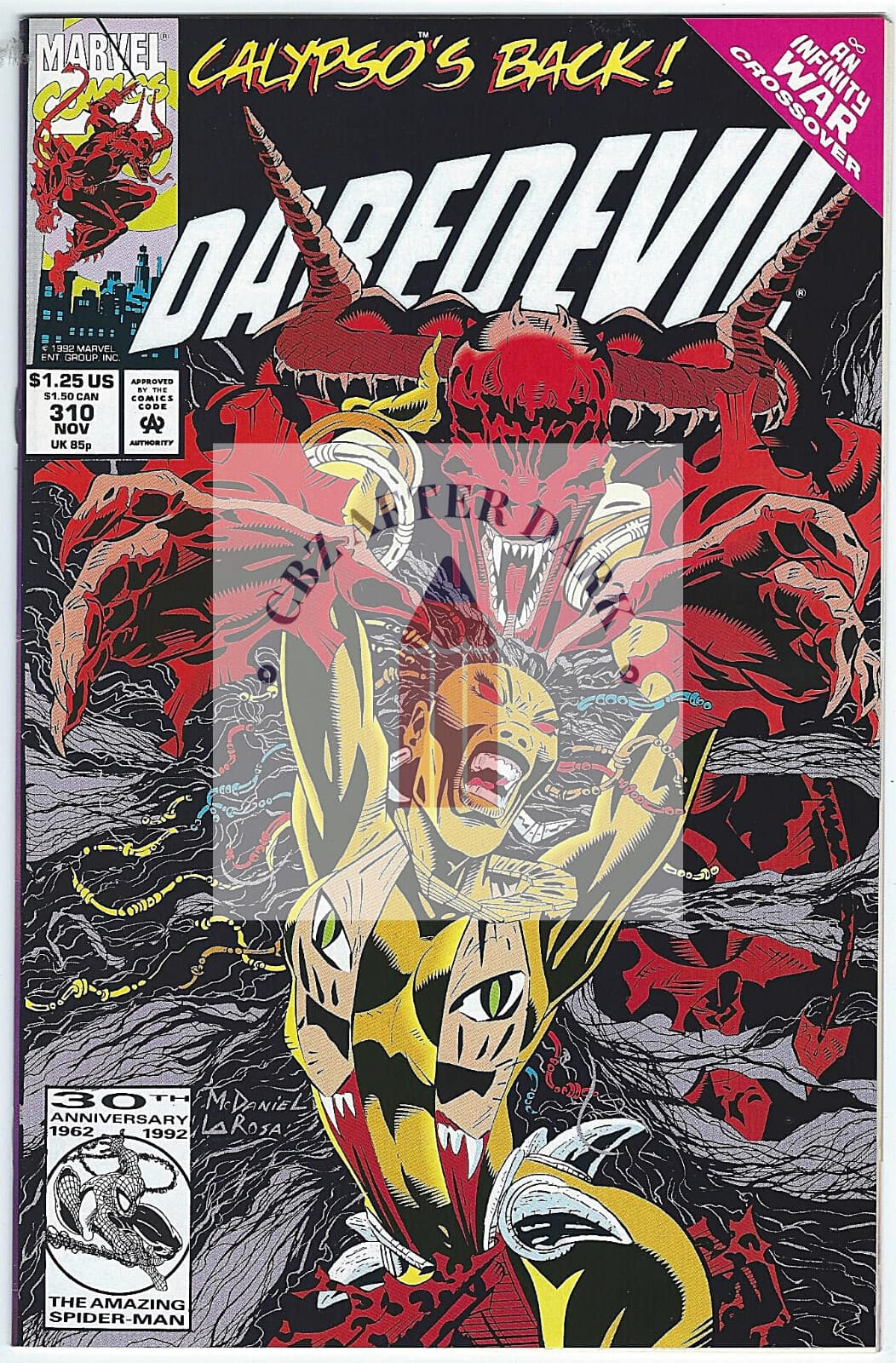 Daredevil, Vol. 1 #310A - 9.6 NM + Marvel Comics - 1st cover app. Calypso - Image 1