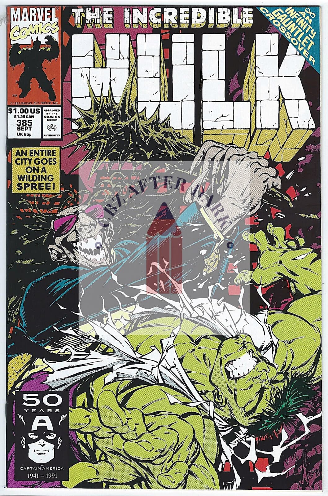 Incredible Hulk, Vol. 1 #385A - 9.2 Near Mint - Marvel Comics - 1991 - Image 1