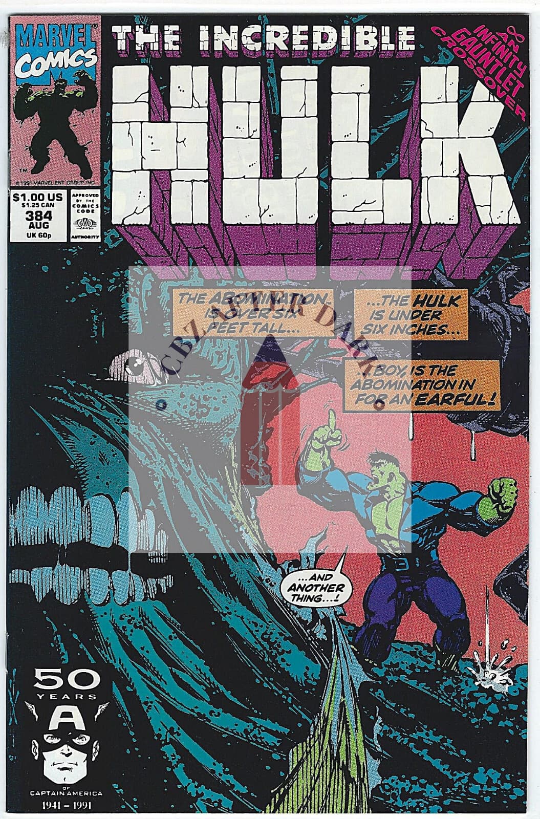 Incredible Hulk, Vol. 1 #384A - 9.6 Near Mint + Marvel Comics - 1991 - Image 1