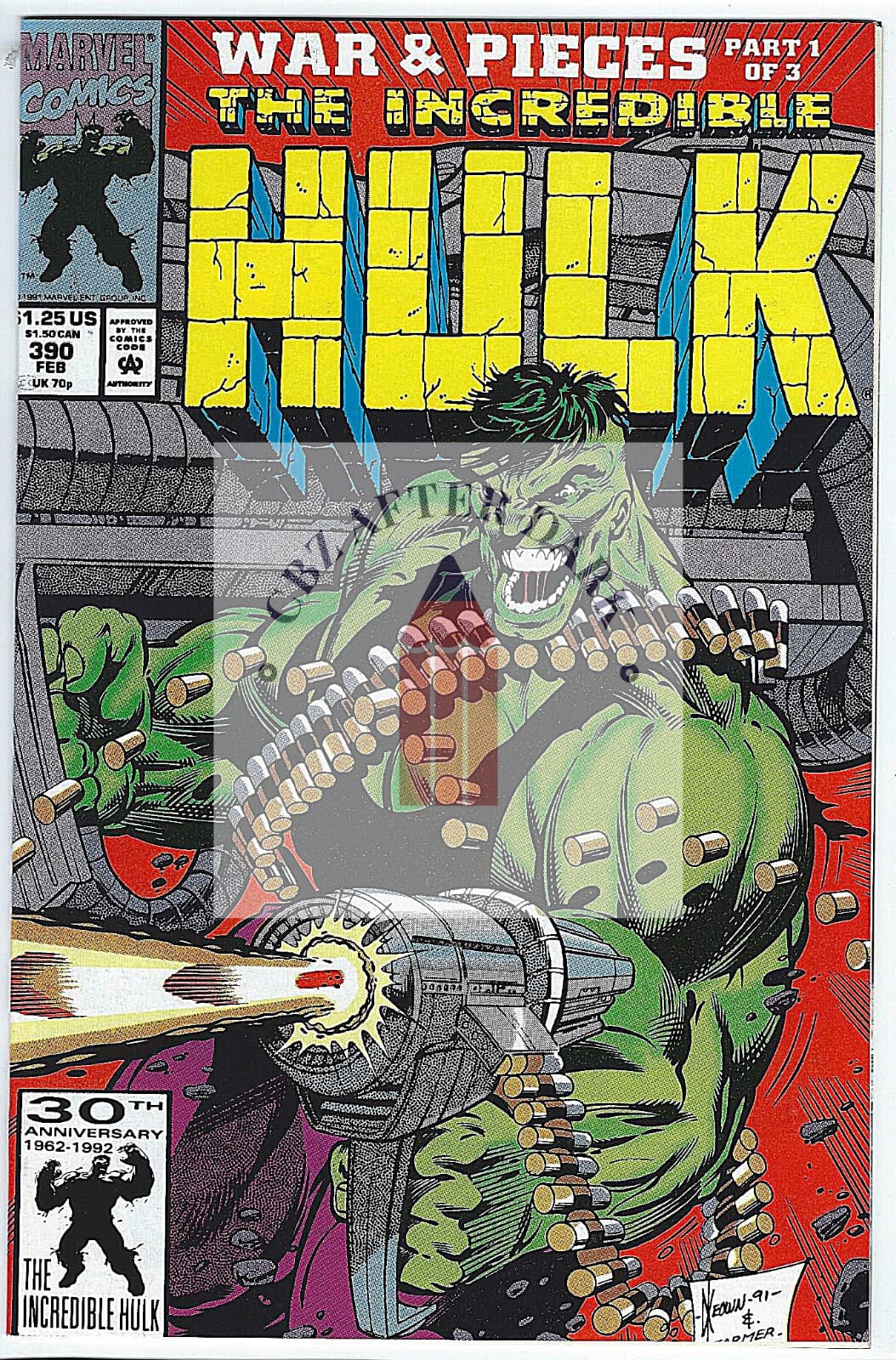 Incredible Hulk, Vol. 1 #390A - 9.6 Near Mint + Marvel Comics - 1992 - Image 1