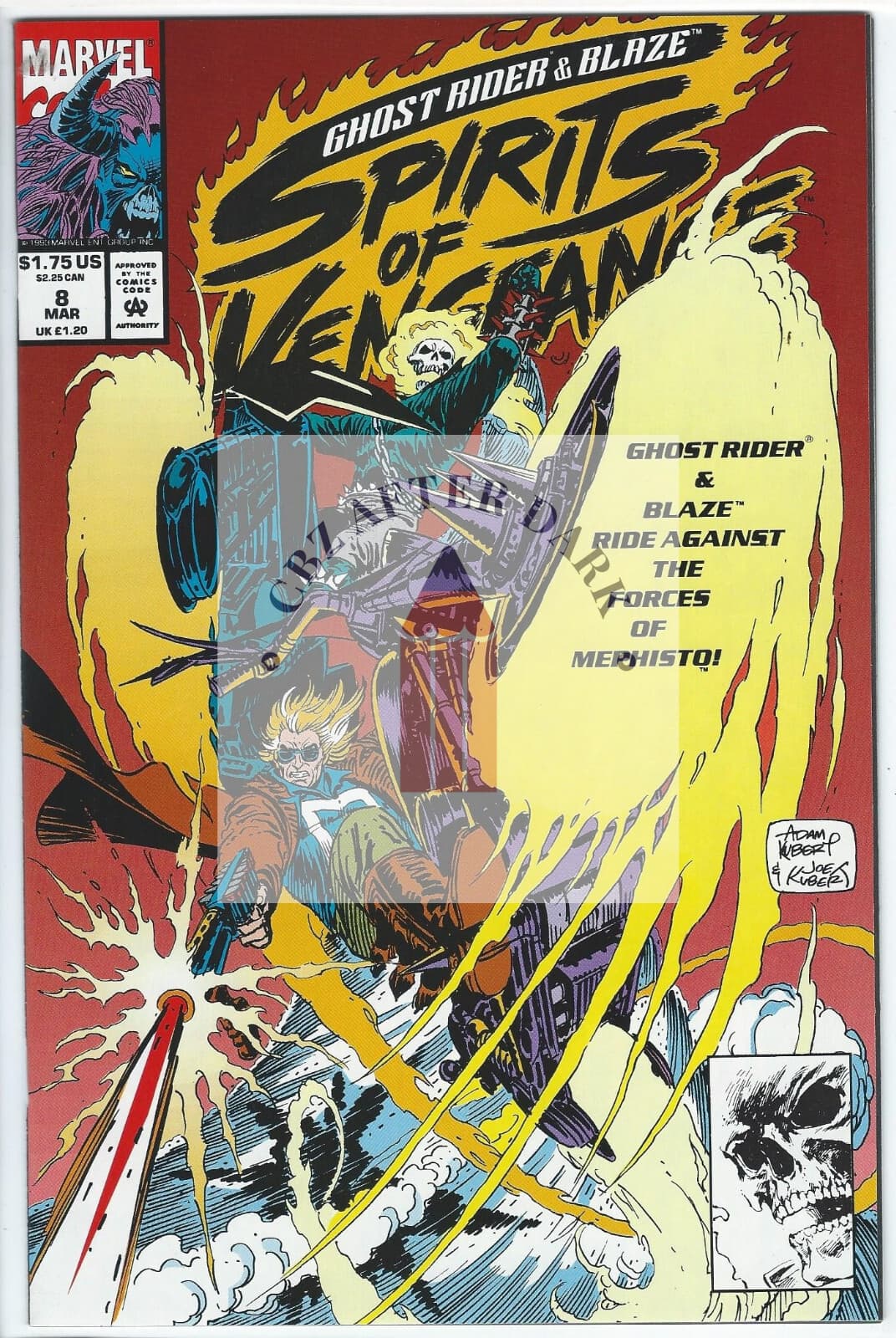 Ghost Rider / Blaze: Spirits of Vengeance #8A - 9.6 Near Mint + 1993 - Image 1