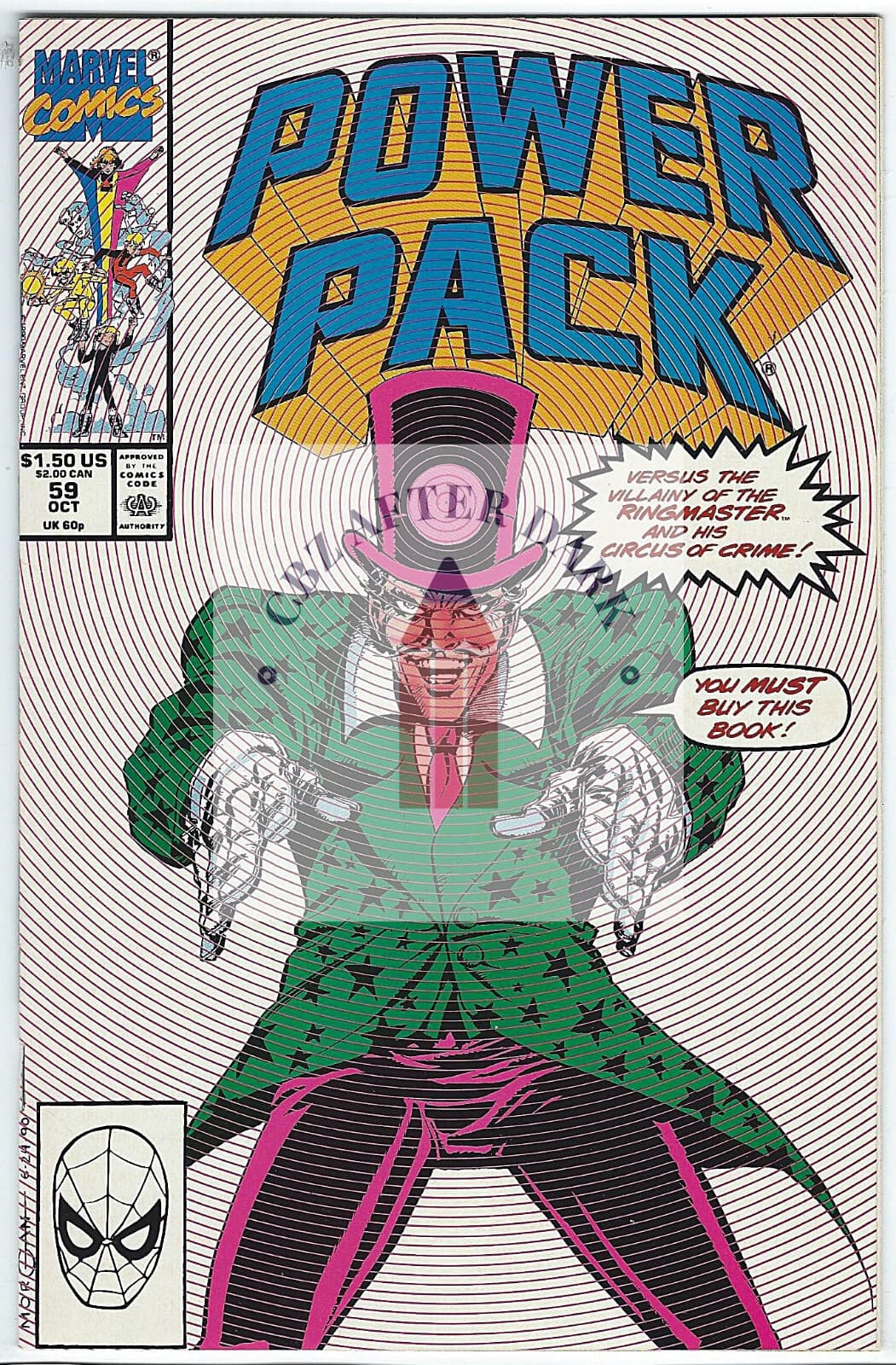 Power Pack, Vol. 1 #59 - 9.2 Near Mint - Marvel Comics - 1990 - Image 1
