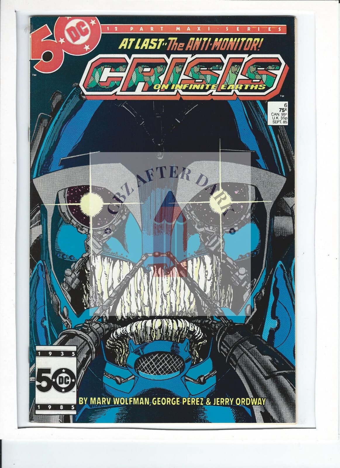 Crisis On Infinite Earths #6A - 9.0 VF/NM - 1st full app. Anti-Monitor - Image 1