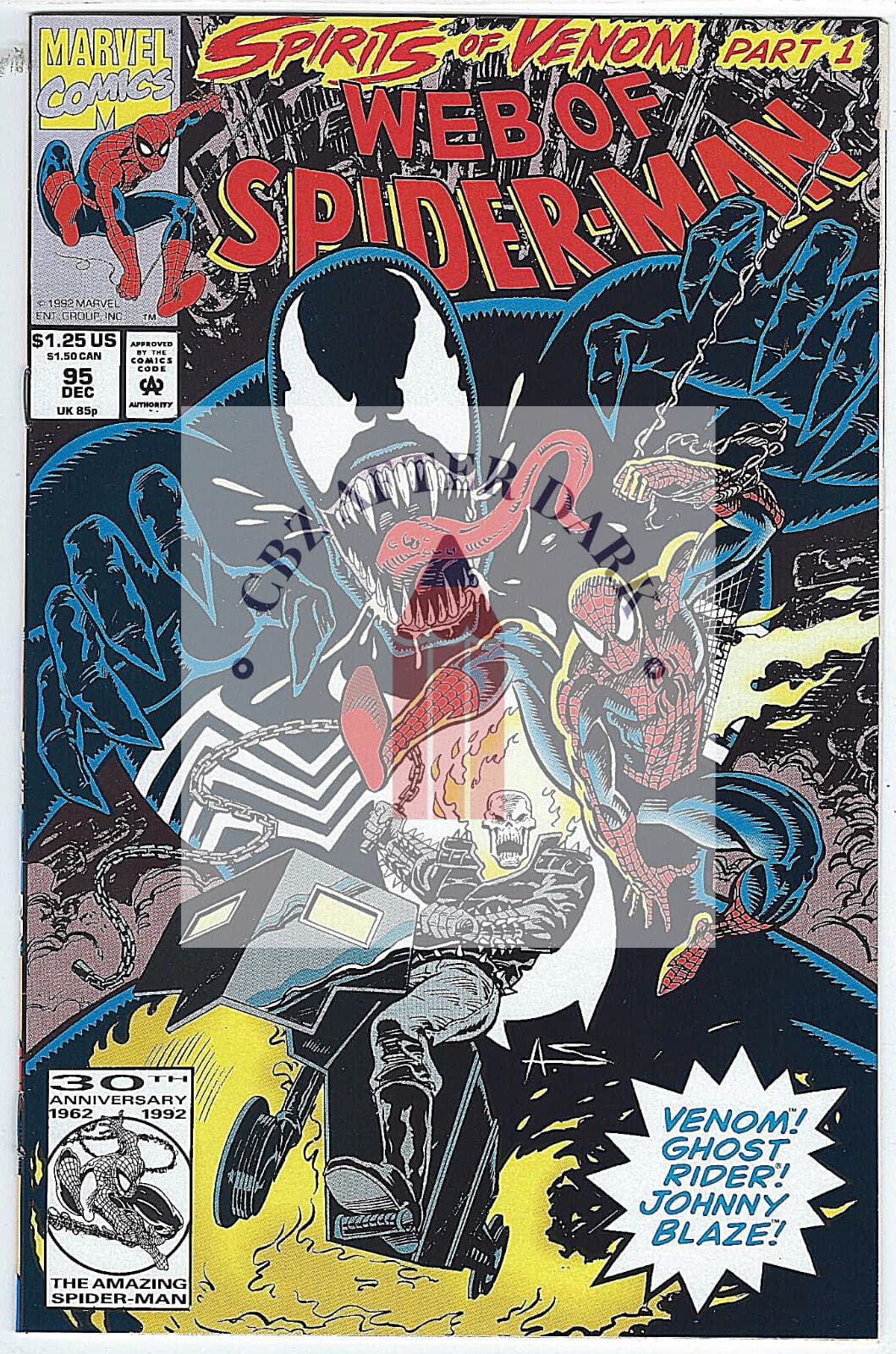 Web of Spider-Man, Vol. 1 #95A - 9.6 Near Mint + Marvel Comics - 1992 - Image 1