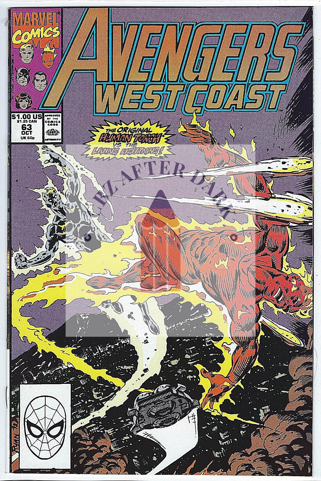 West Coast Avengers, Vol. 2 #63A - 9.2 NM - 1st app. The Living Lightning - Image 1