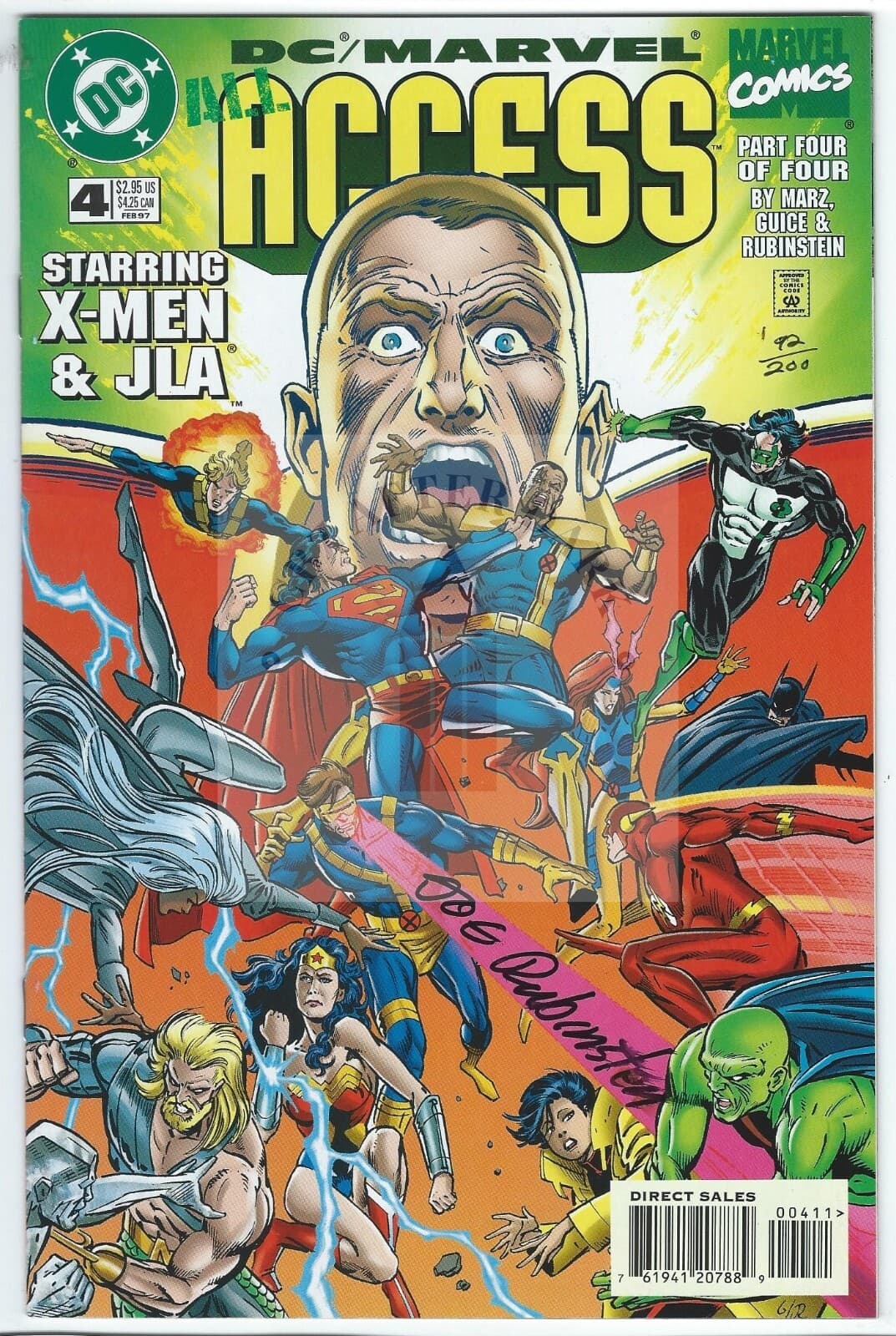 DC / Marvel: All Access - #4A - 9.4 Near Mint - 1997 - Signed by Inker - Image 1