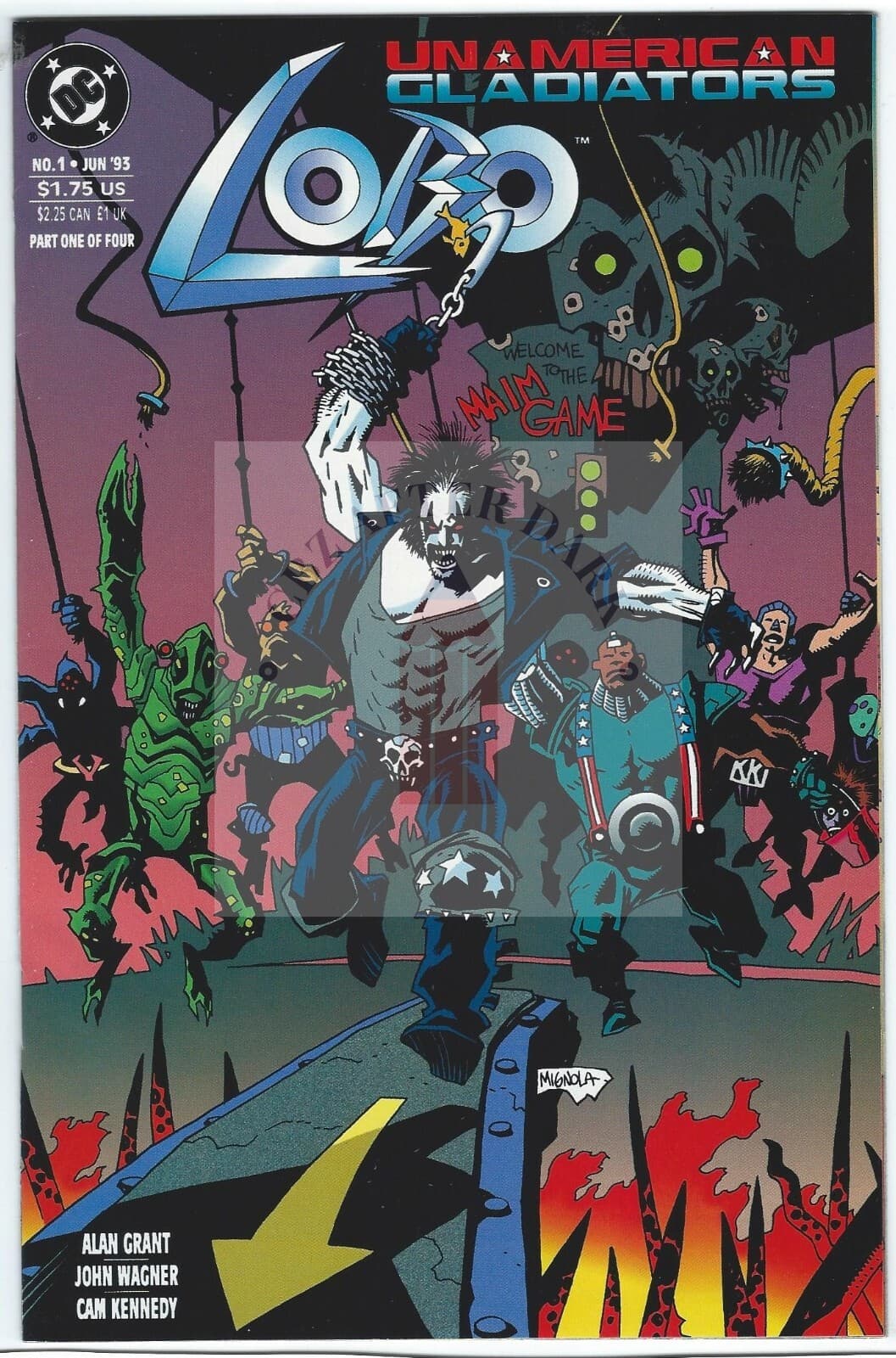 Lobo: Unamerican Gladiators - #1 - 9.4 Near Mint - 1993 - Image 1