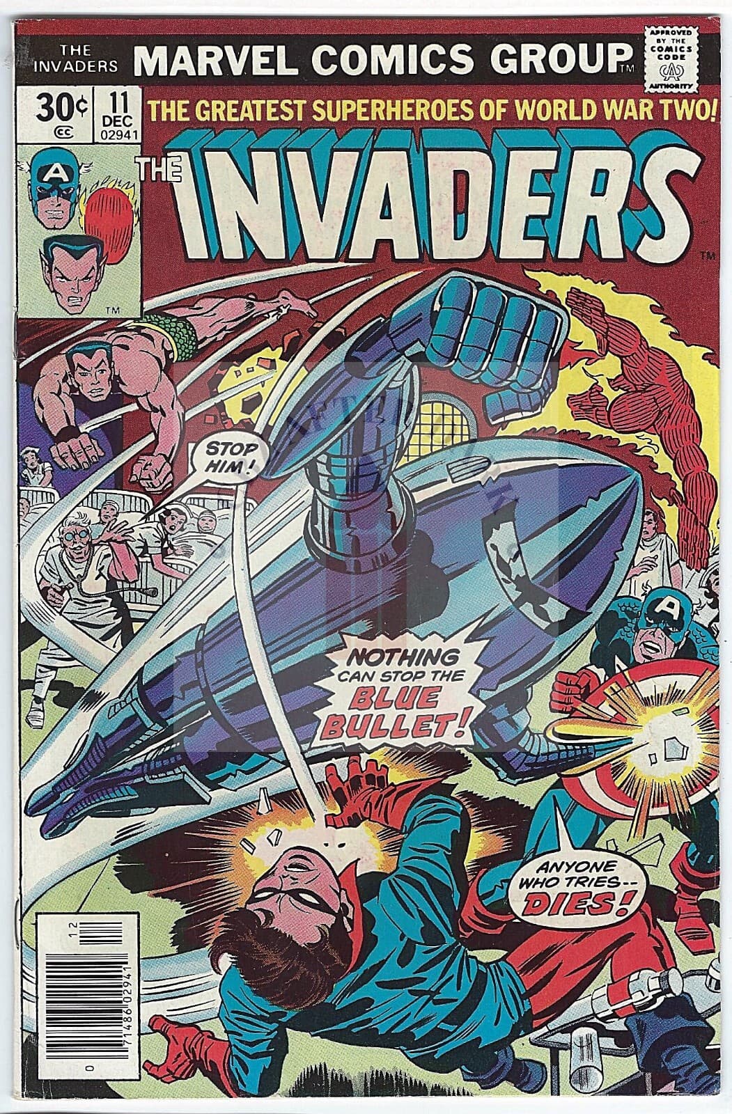 Invaders, Vol. 1 #11A - 8.0 Very Fine - 1976 - Origin of Spitfire - Image 1