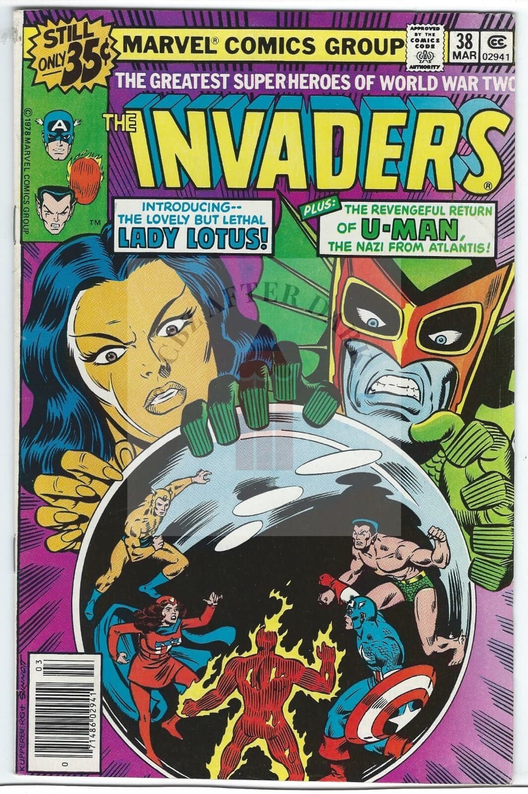 Invaders, Vol. 1 - #38A - 9.0 Near Mint - 1st full app. Lady Lotus - Image 1