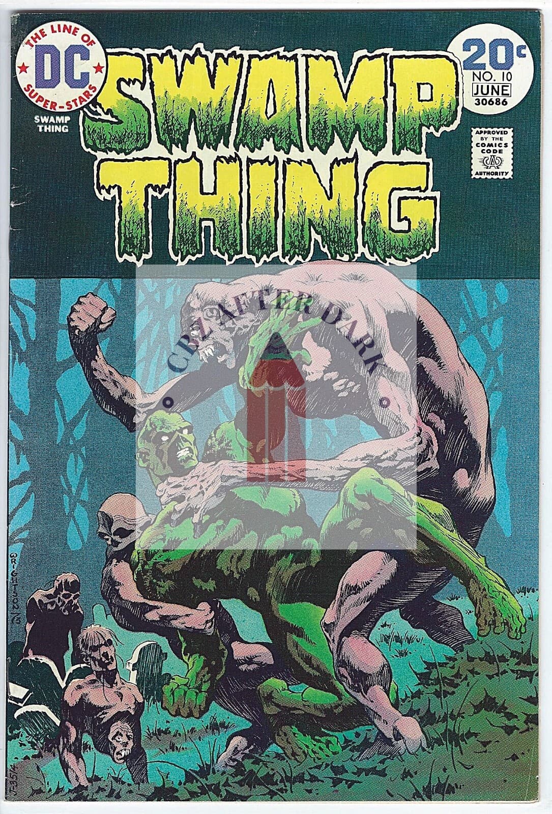 Swamp Thing, Vol. 1 #10 - 8.0 Very Fine - Last ST Bernie Wrightson Cover