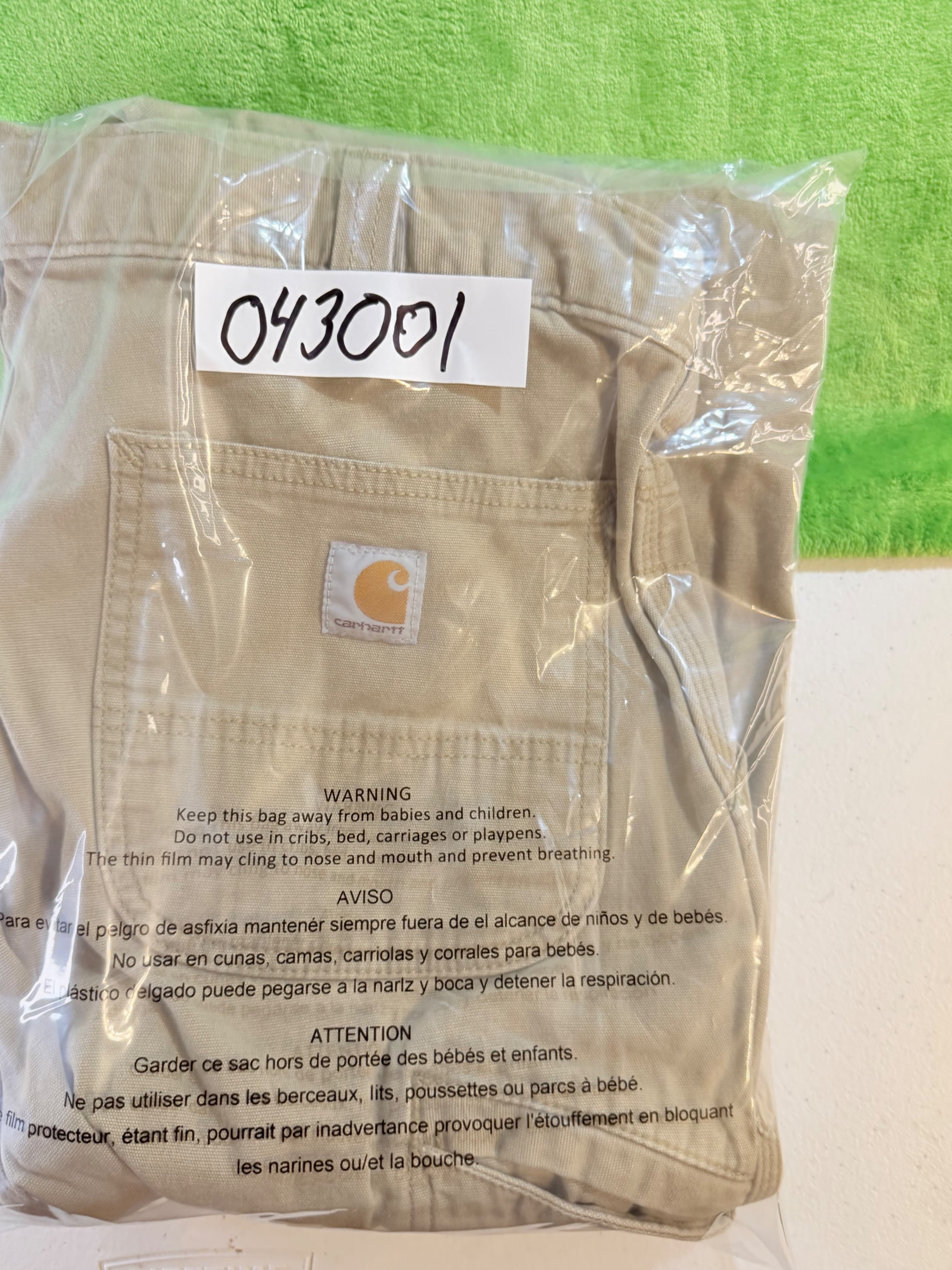 Carhartt Relaxed Fit 36x34 Khaki Pants Made in Nicaragua - Thumbnail 10