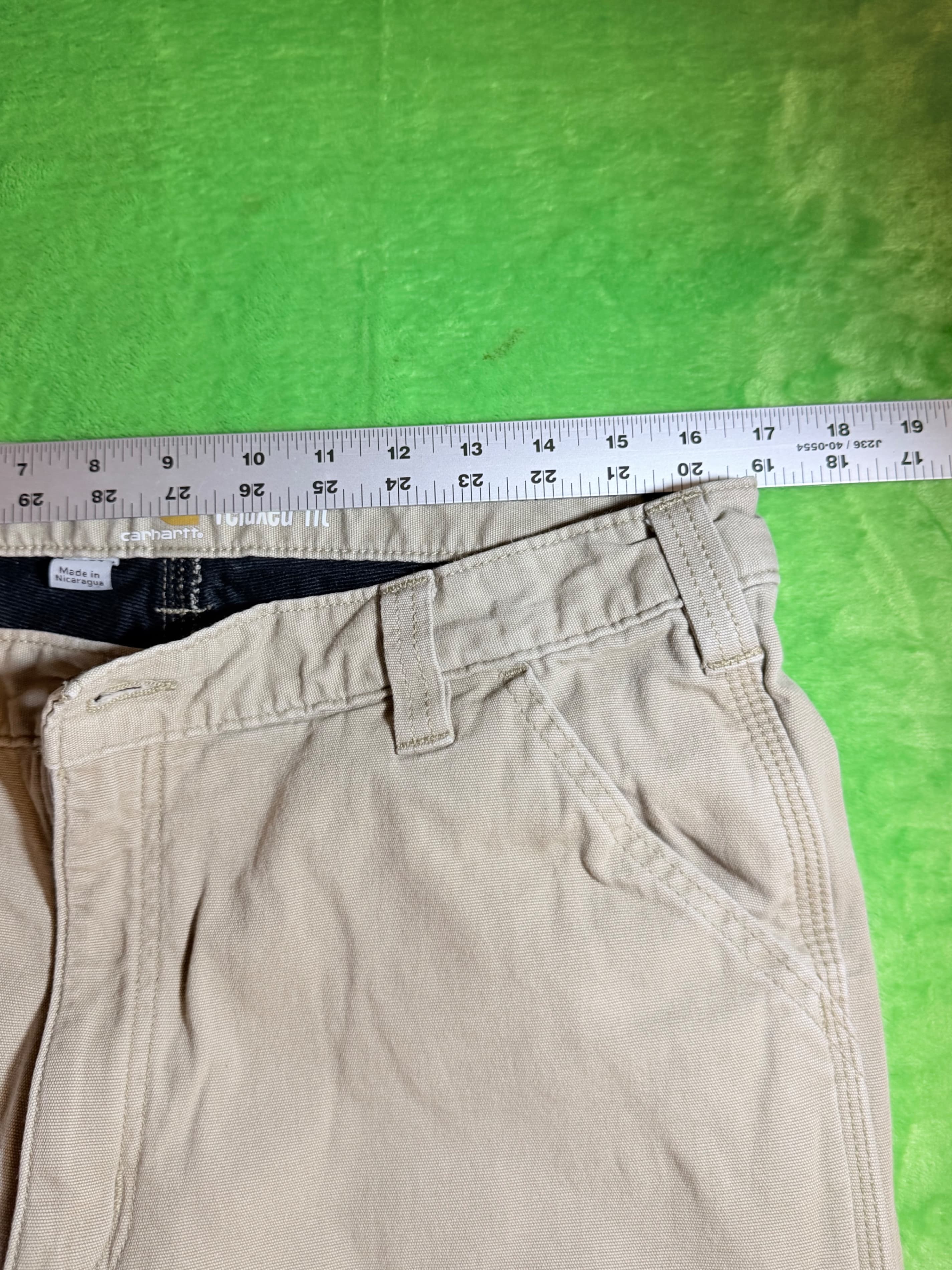 Carhartt Relaxed Fit 36x34 Khaki Pants Made in Nicaragua - Thumbnail 7
