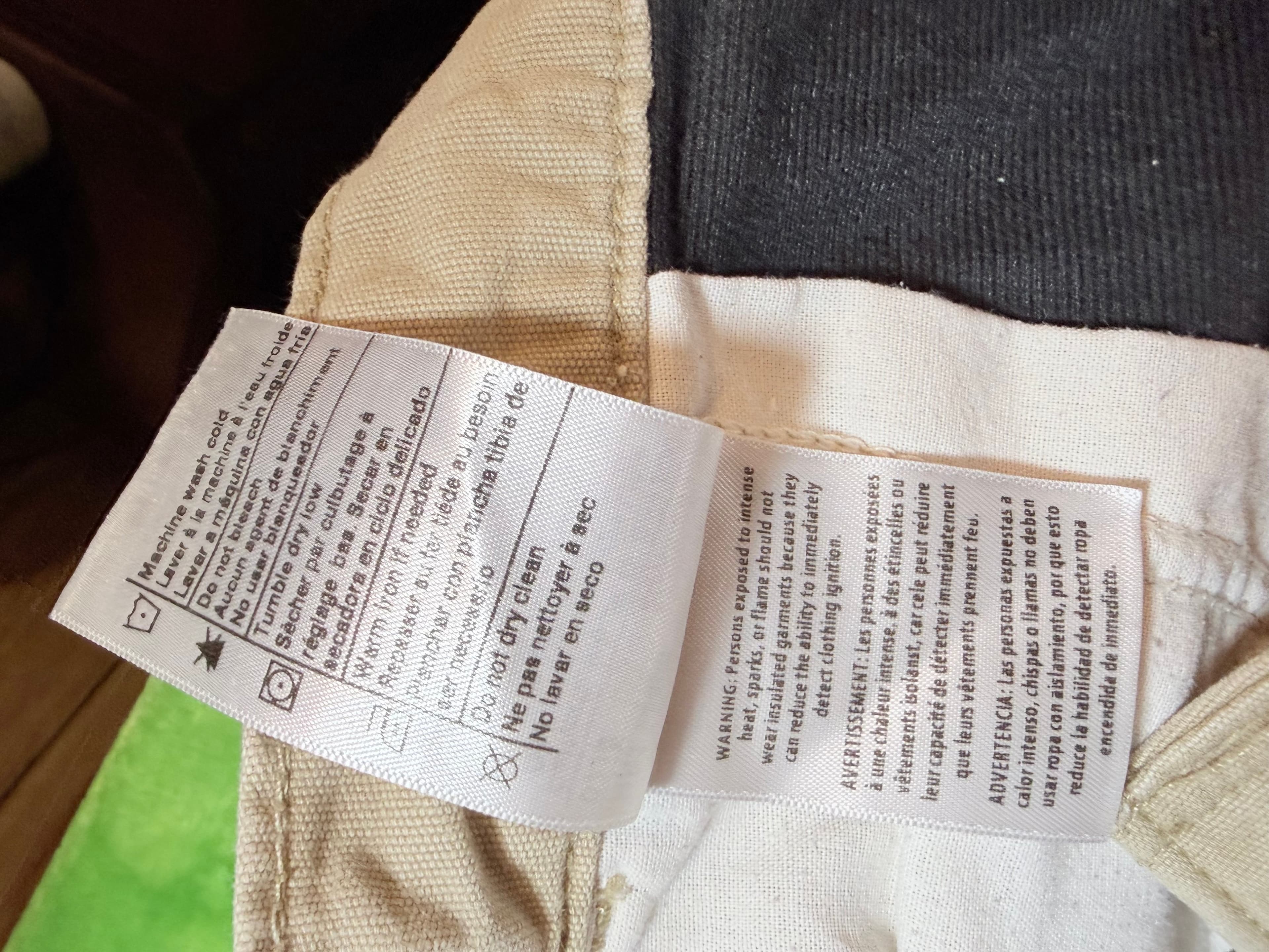 Carhartt Relaxed Fit 36x34 Khaki Pants Made in Nicaragua - Thumbnail 5