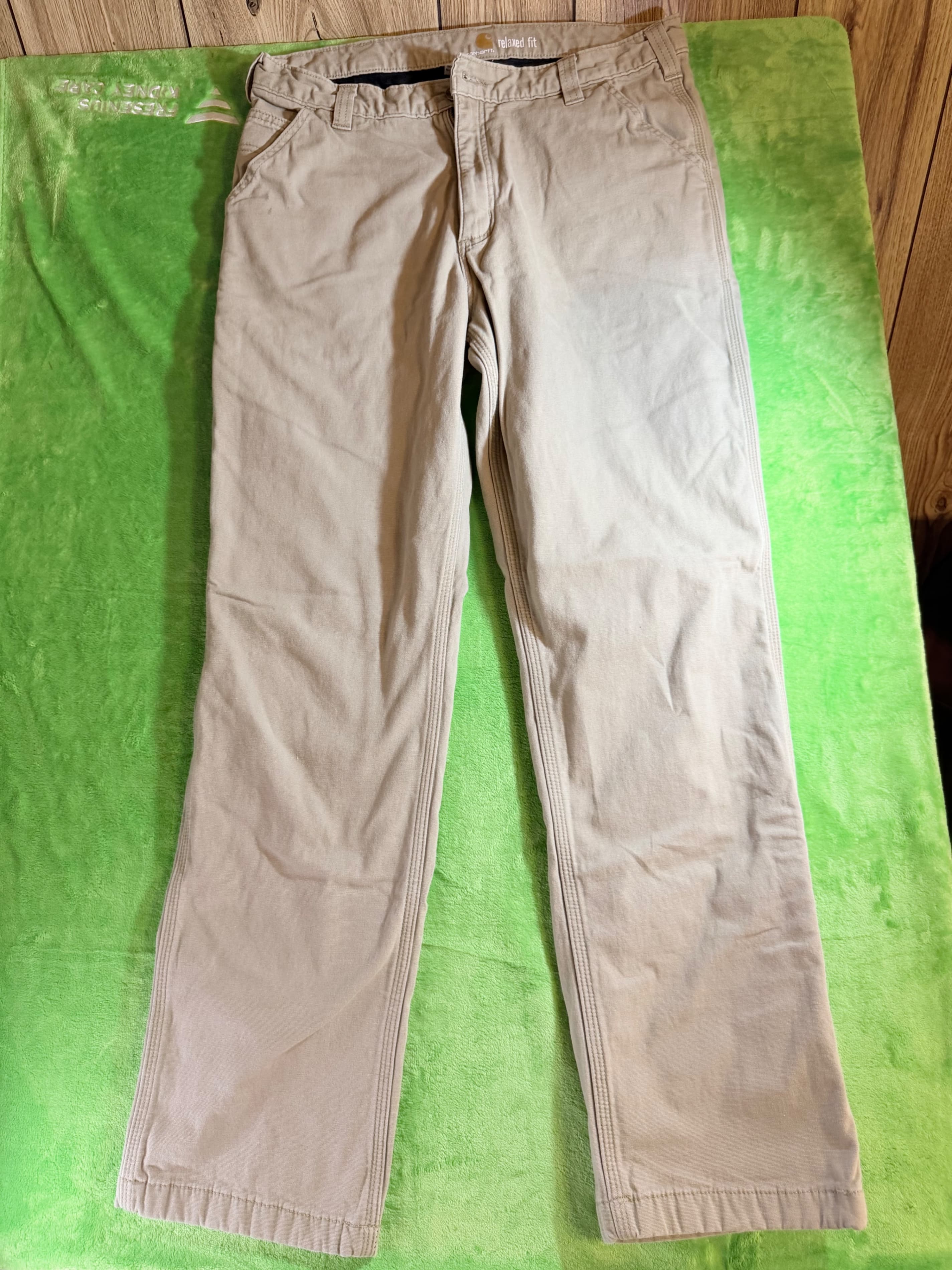 Carhartt Relaxed Fit 36x34 Khaki Pants Made in Nicaragua - Image 1