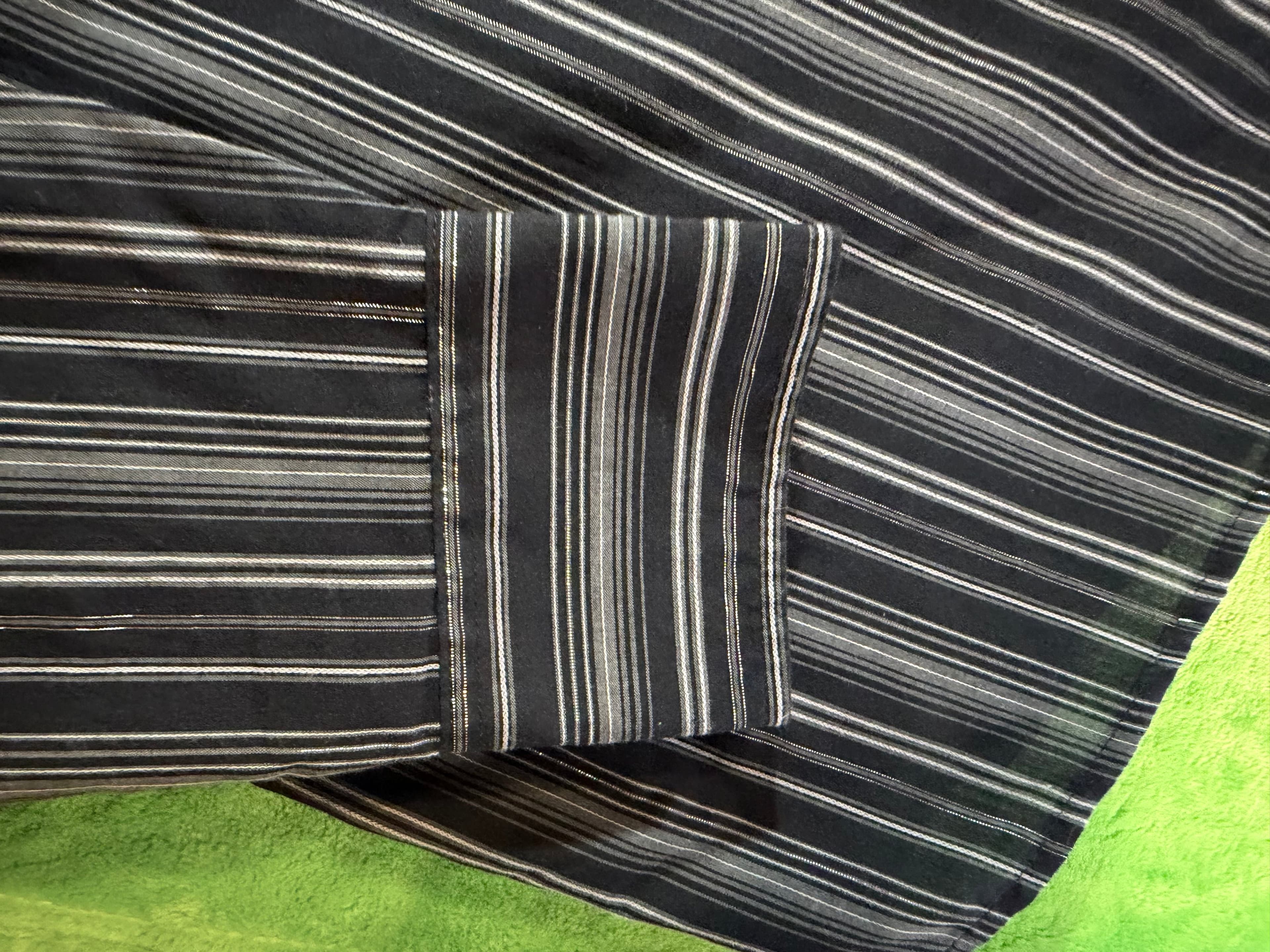 Wrangler Western Fashion Snap Shirt 2XL Black Striped - Thumbnail 5