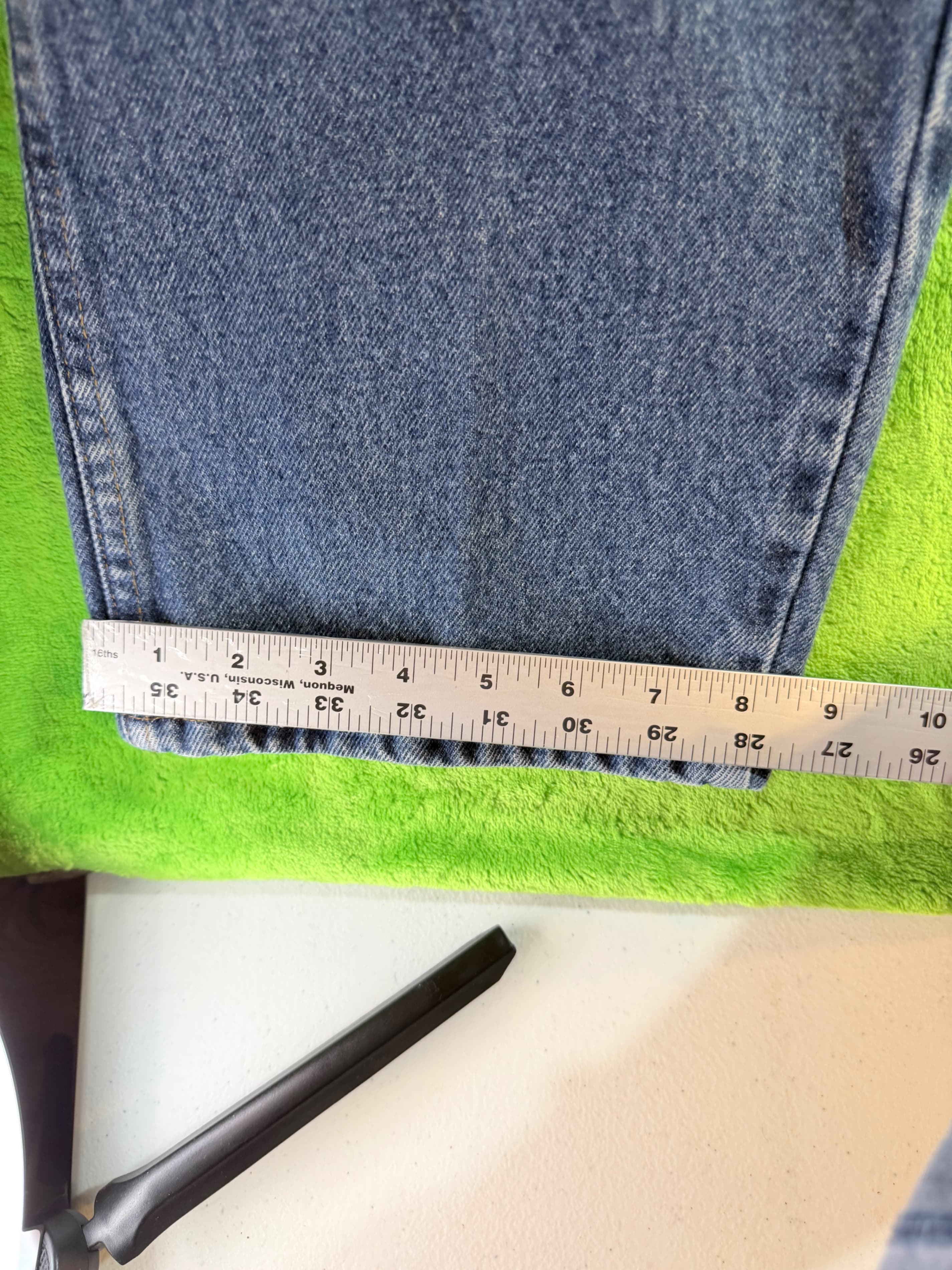 Wrangler Jeans 40x30 Light Wash Denim Made in Mexico - Thumbnail 7