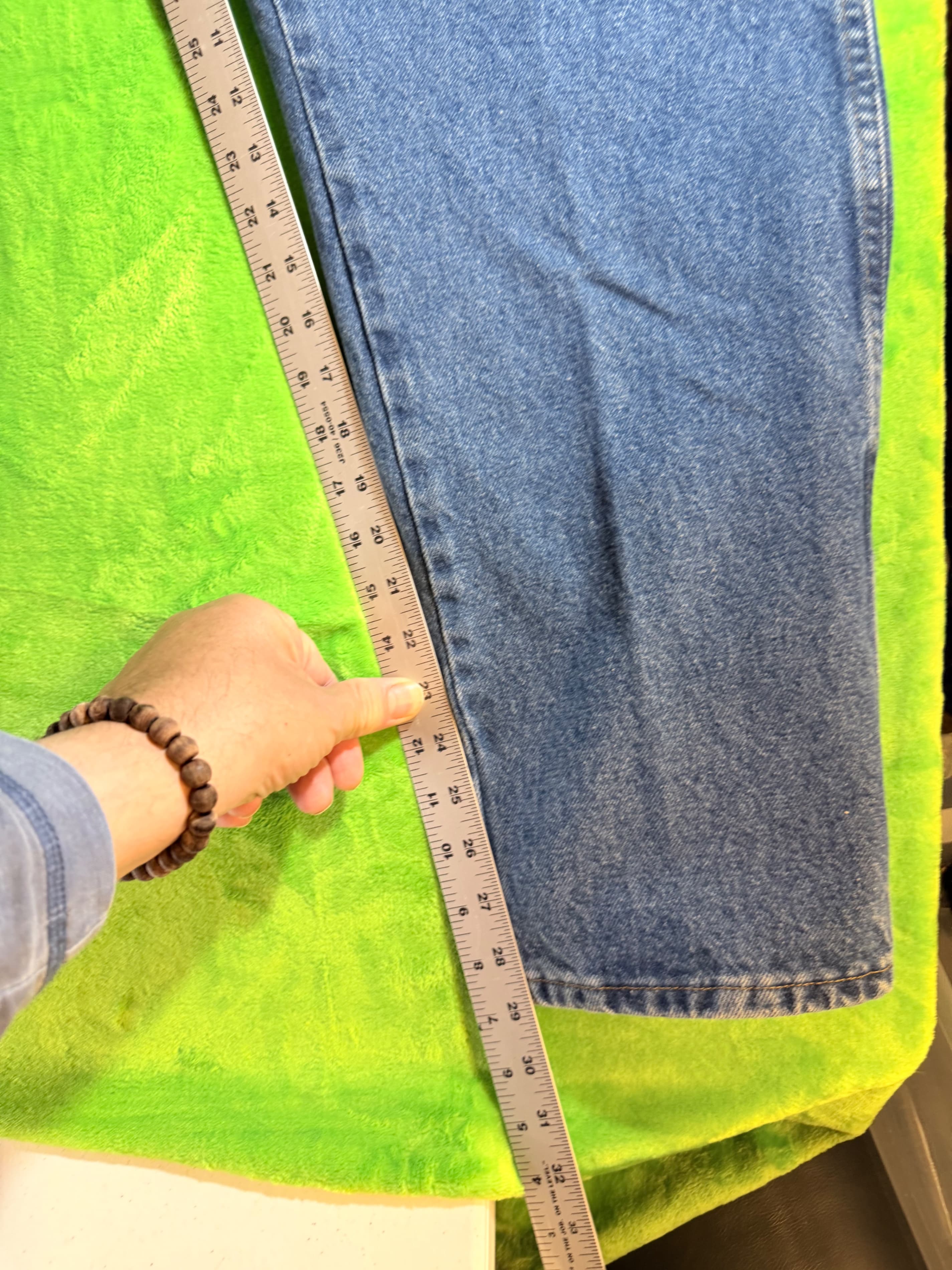 Wrangler Jeans 40x30 Light Wash Denim Made in Mexico - Thumbnail 6