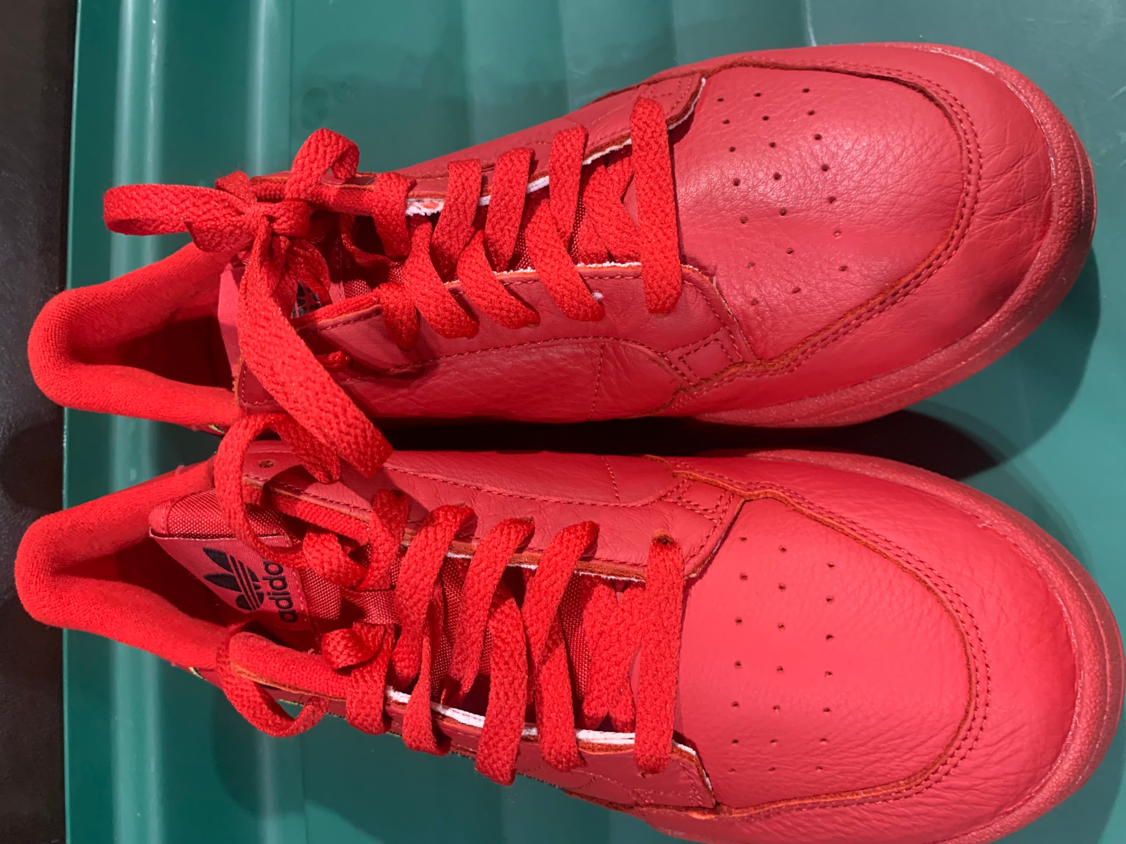 Adidas Continental 80 Red Leather Sneakers - Thumbnail 2