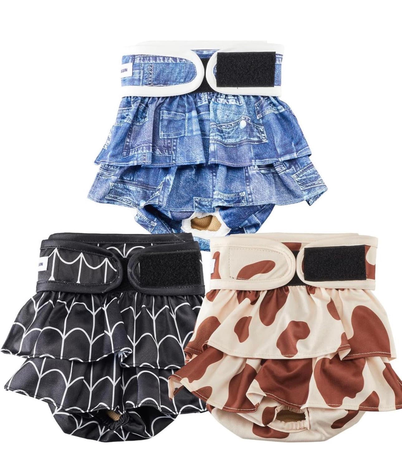 Wegreeco Washable Dog Diapers Skirt Style, 3 Pack, Medium - Image 1