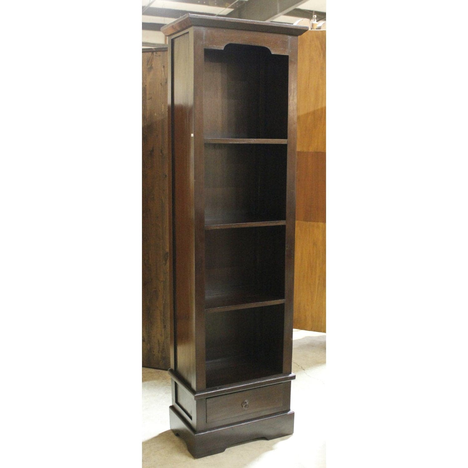 Espresso Narrow Bookcase w/Drawer - Espresso - Thumbnail 2