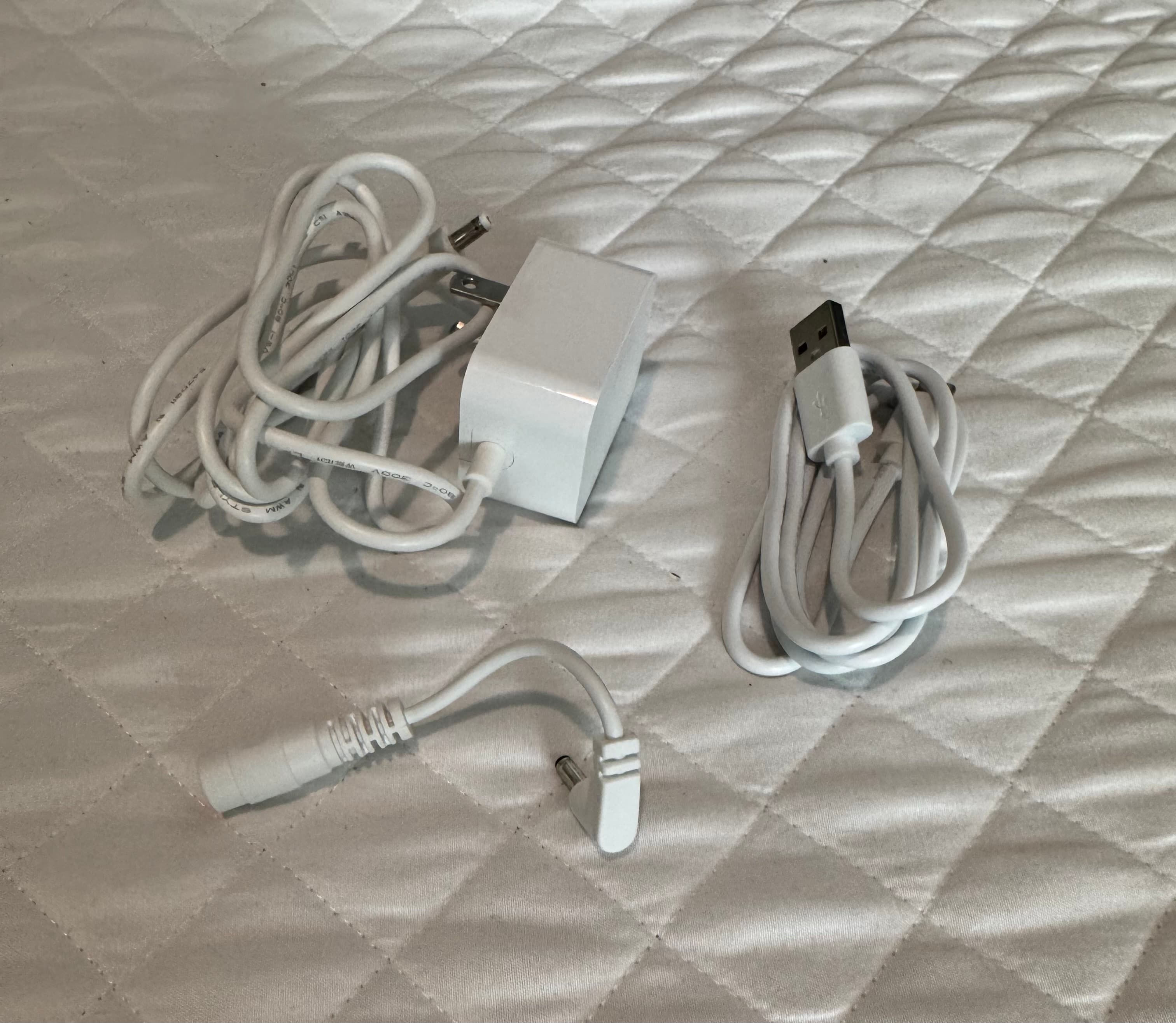 White USB Power Adapter with Cable Set - Image 1