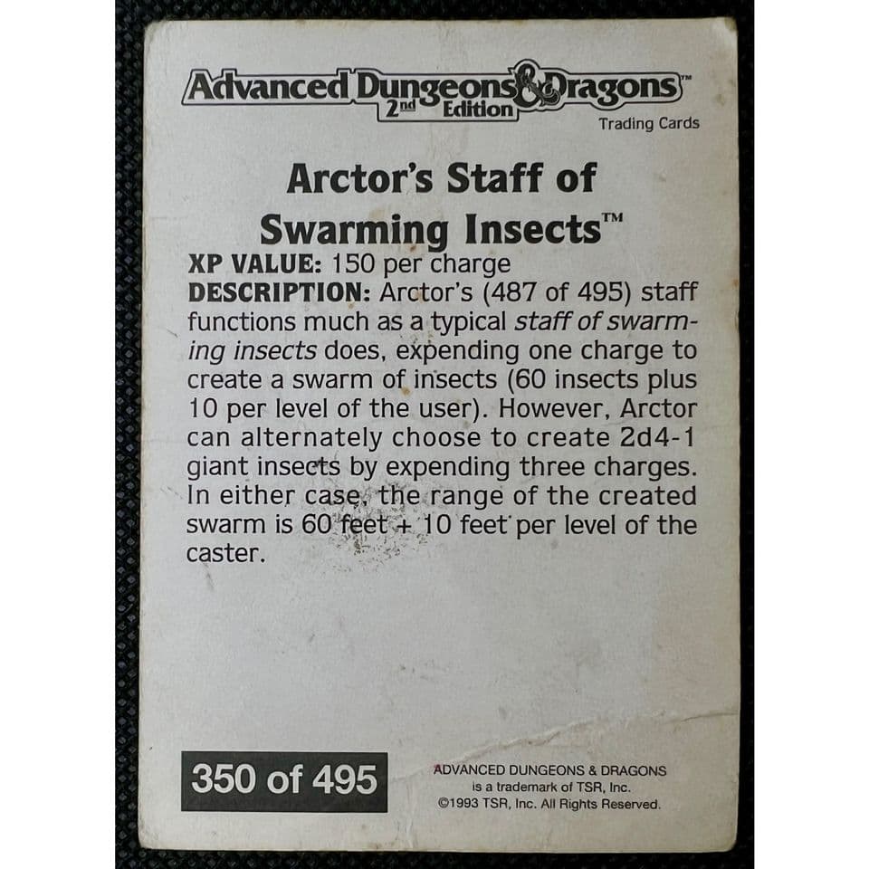 AD&D Trading Cards – 1993 TSR Vintage D&D Cards Lot | 2nd Edition Classic Set - Thumbnail 7