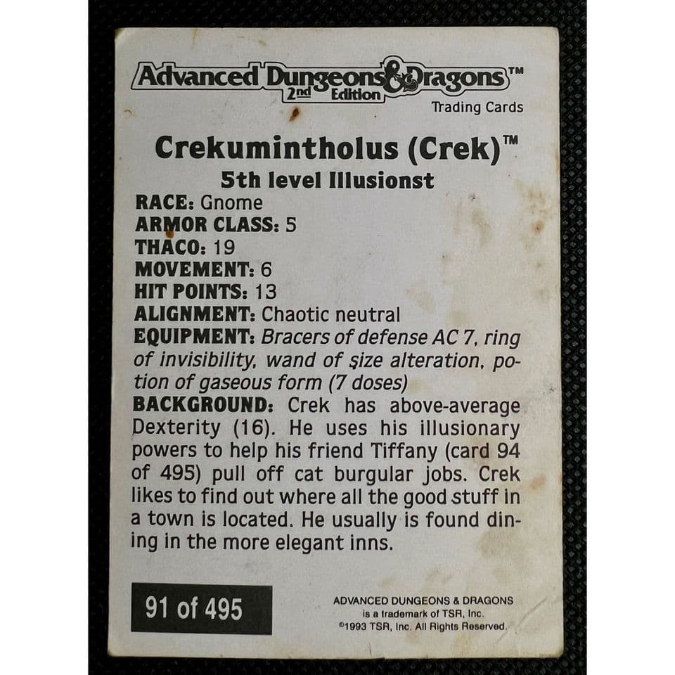 AD&D Trading Cards – 1993 TSR Vintage D&D Cards Lot | 2nd Edition Classic Set - Thumbnail 3