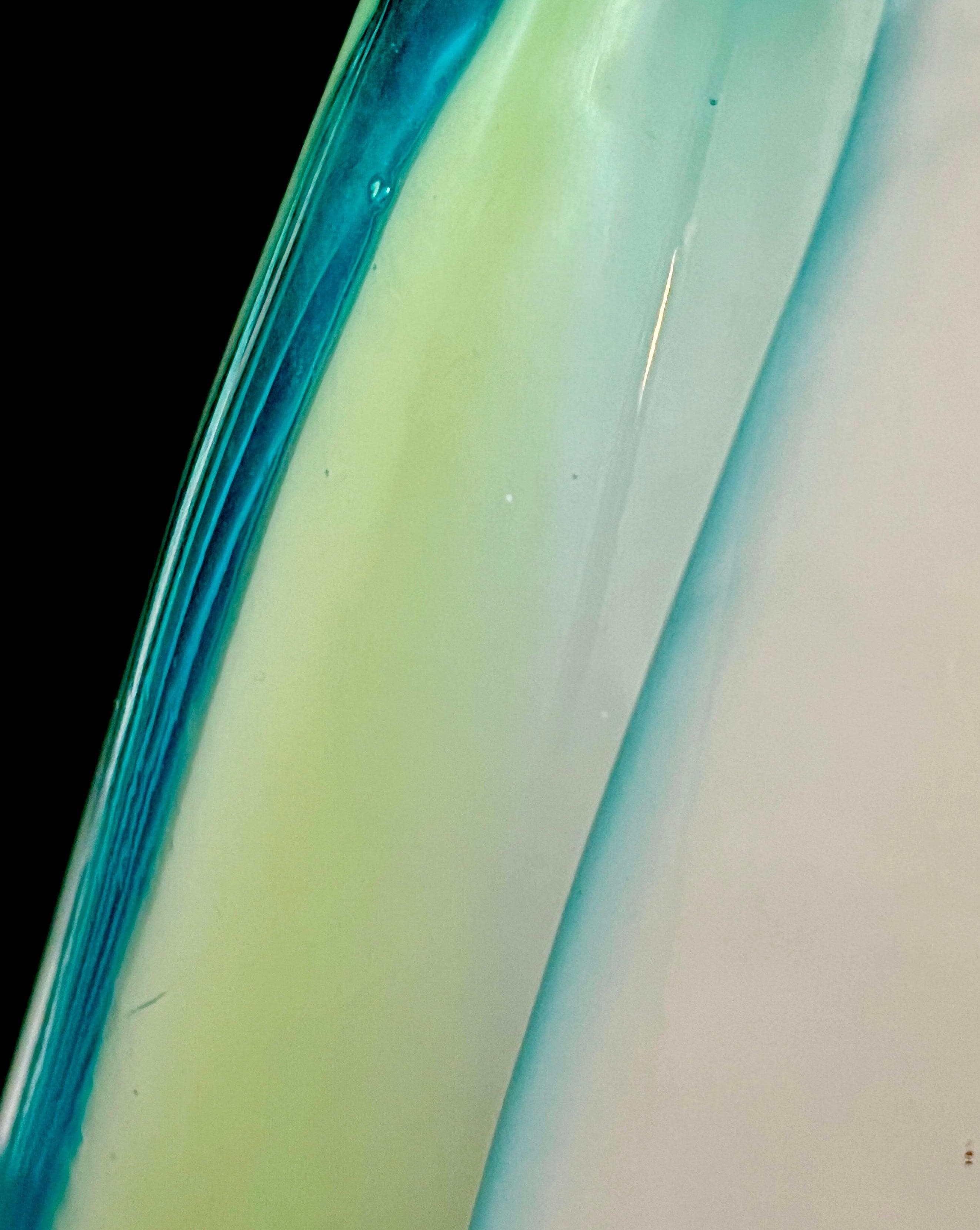 Large Murano Sommerso Glass Vase | Attributed Gino Cenedese | Blue & Green - Thumbnail 9