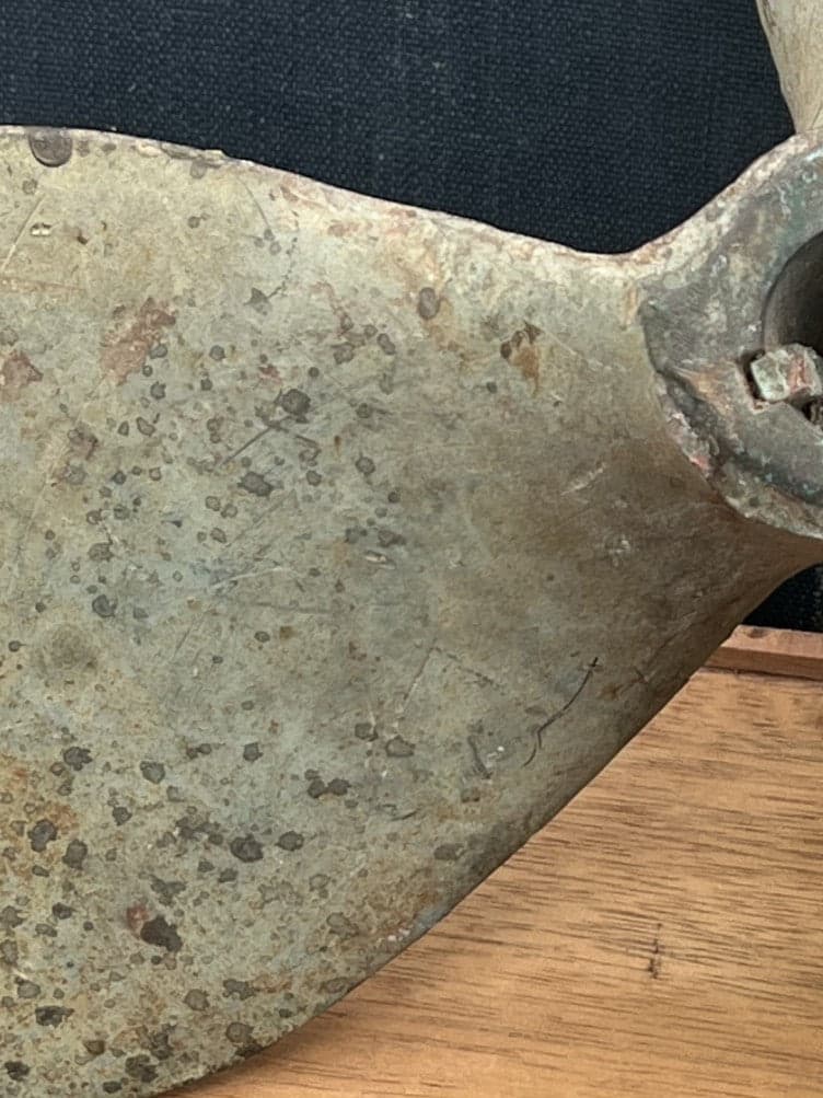 Vintage 10 Inch Manganese Bronze 3 Blade Marine Propeller Nautical Decor - Thumbnail 4