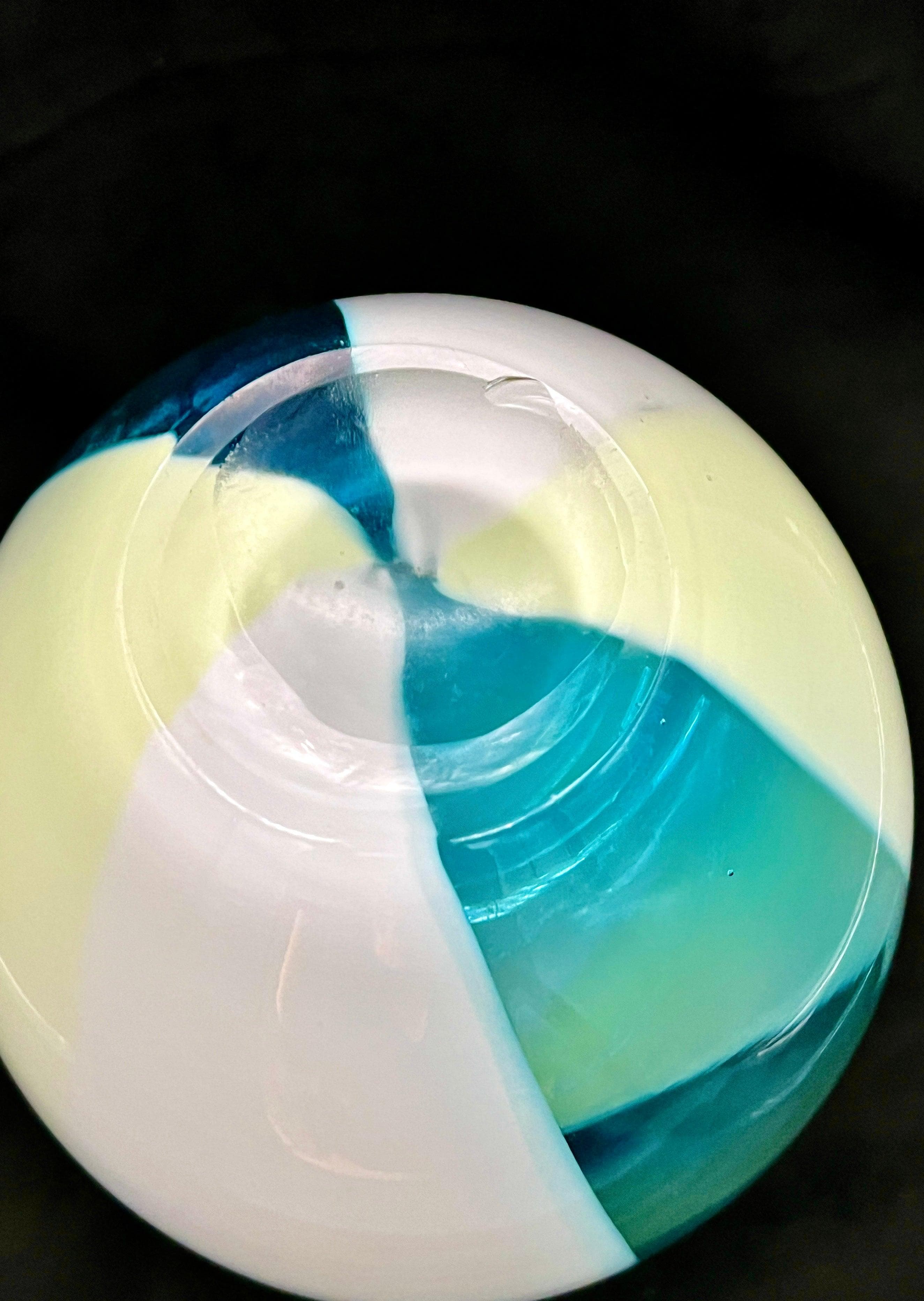 Large Murano Sommerso Glass Vase | Attributed Gino Cenedese | Blue & Green - Thumbnail 7