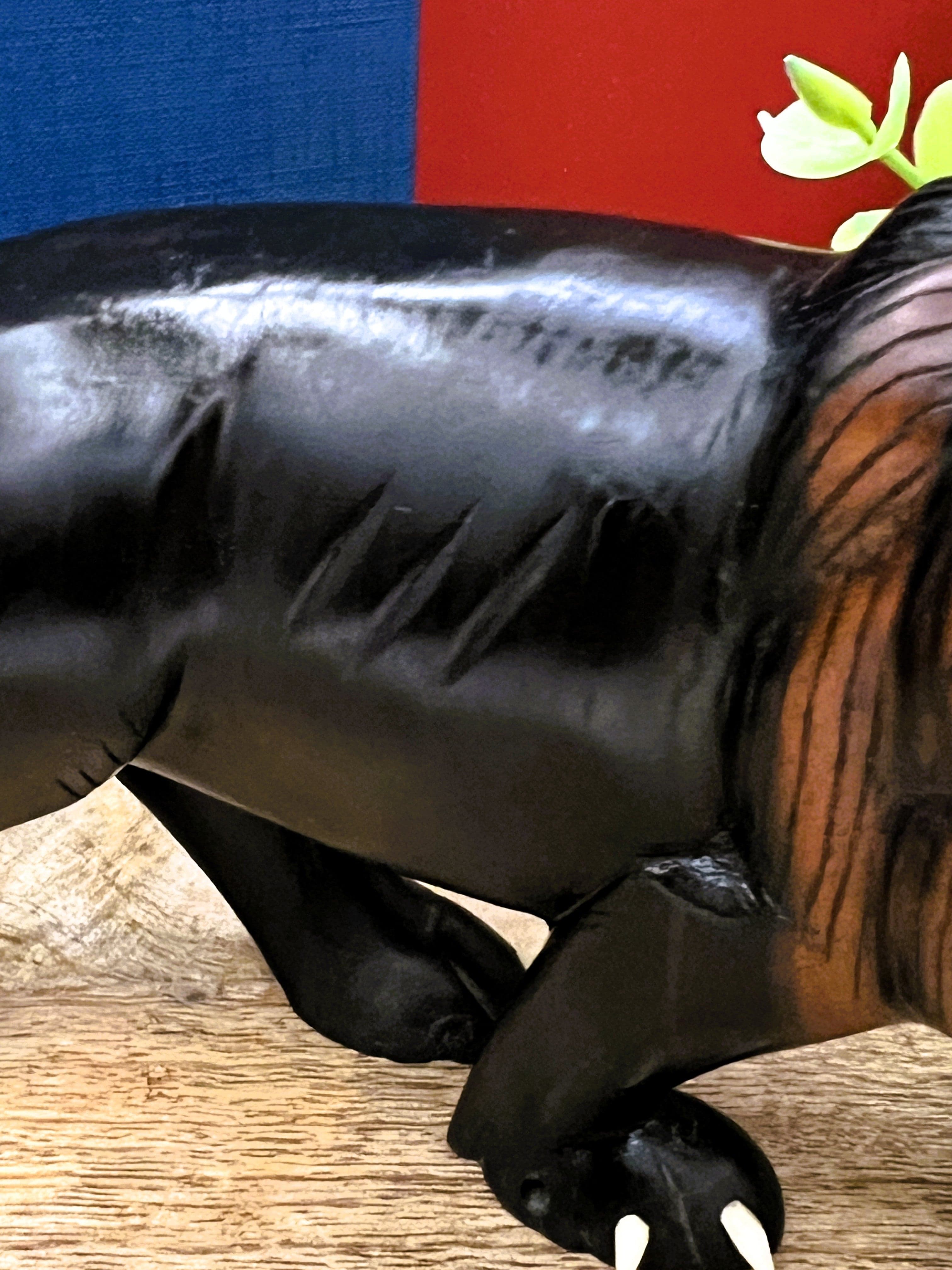 Vintage Hand-Carved African Ebony Wood Lion | Mid-Century Animal Figurine - Thumbnail 4