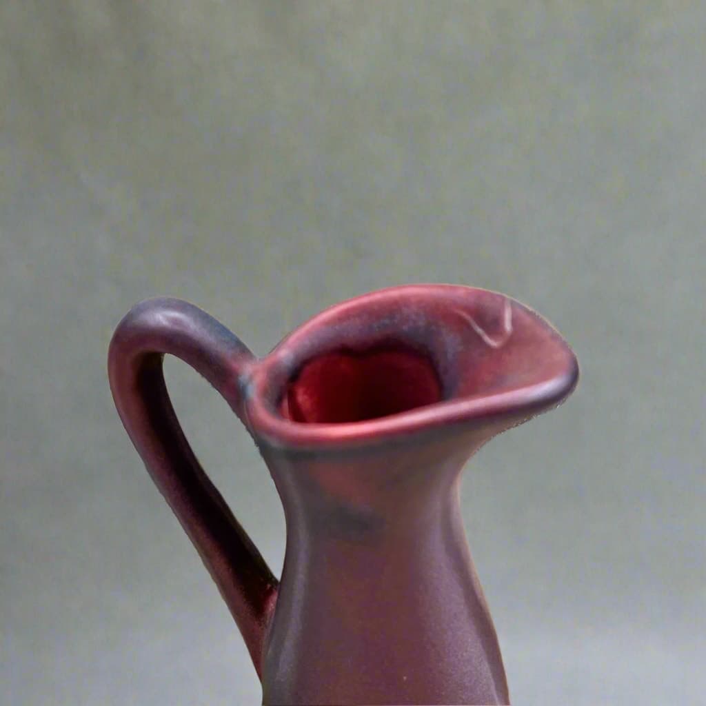 Van Briggle Pottery Matte Mulberry and Blue 7" Ewer Pitcher Vase - Thumbnail 6