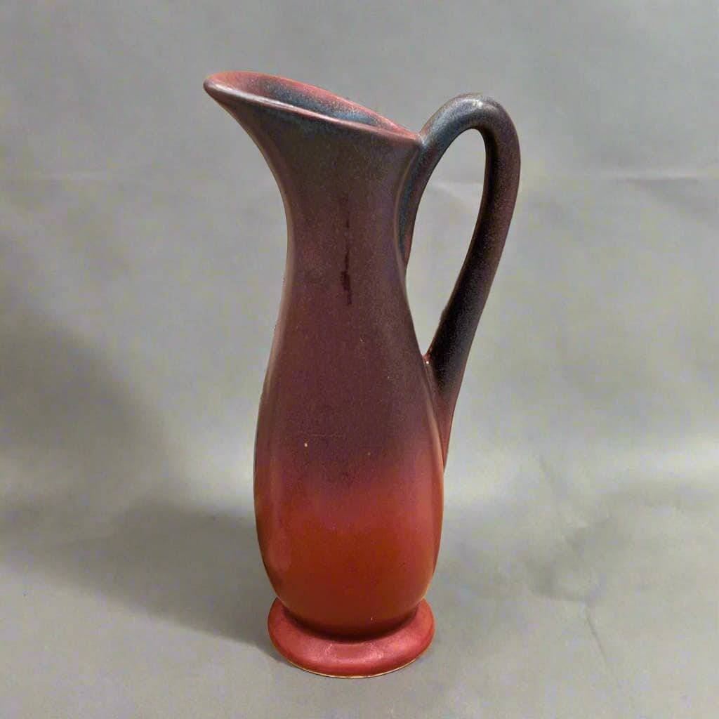 Van Briggle Pottery Matte Mulberry and Blue 7" Ewer Pitcher Vase - Thumbnail 5