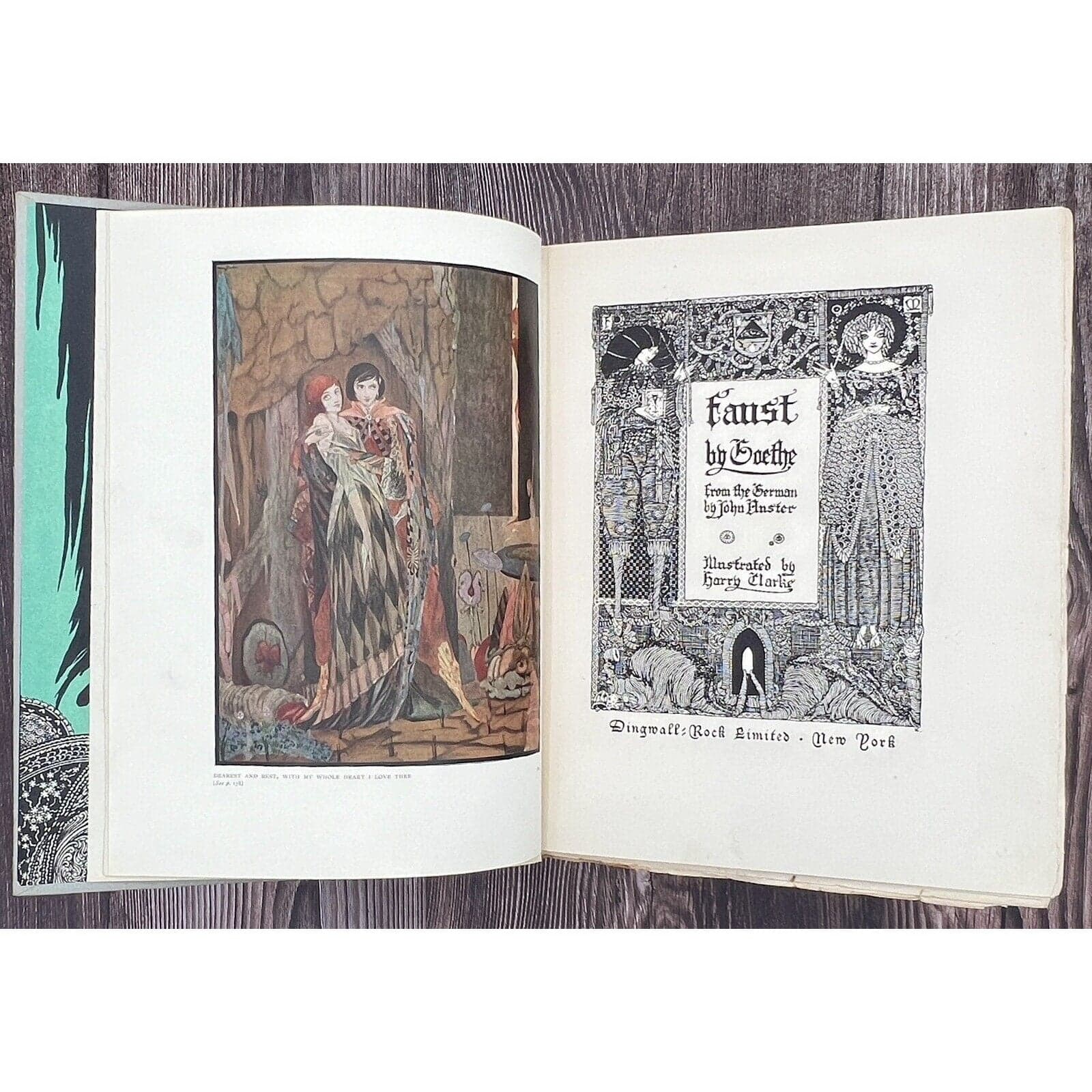 Faust Illustrated Edition – 1925 Signed Collectible Book with Harry Clarke Art Deco Plates - Thumbnail 5