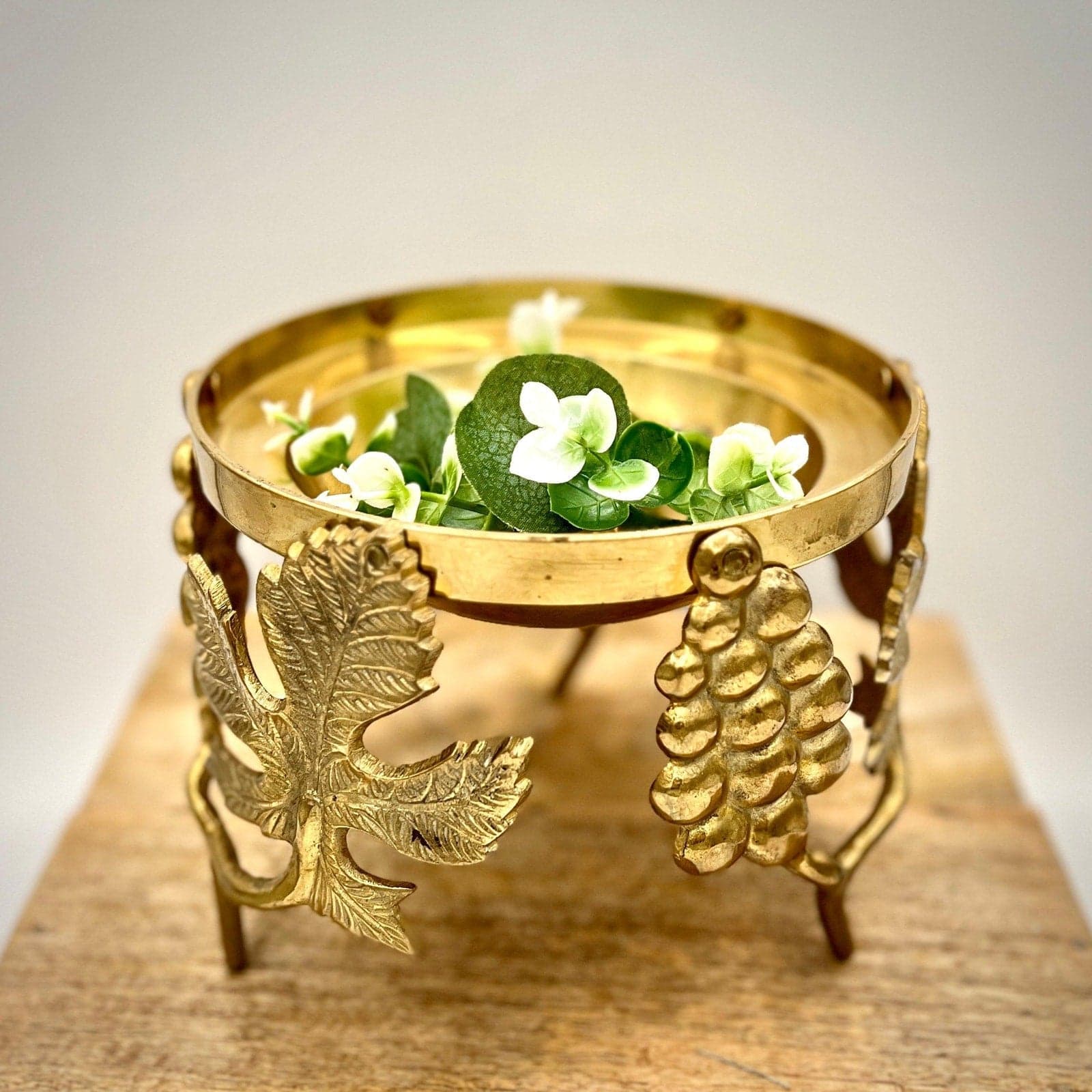 Vintage Brass Ambrosia Handmade Urli Bowl - Image 1