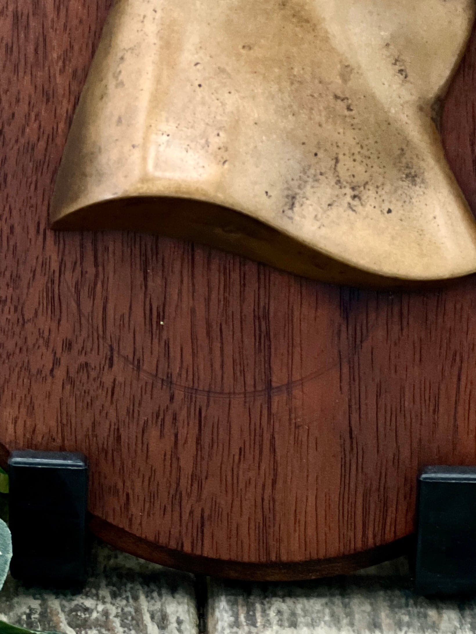 Bronze Abraham Lincoln Profile on Wood Mount - Vintage Americana - Thumbnail 4