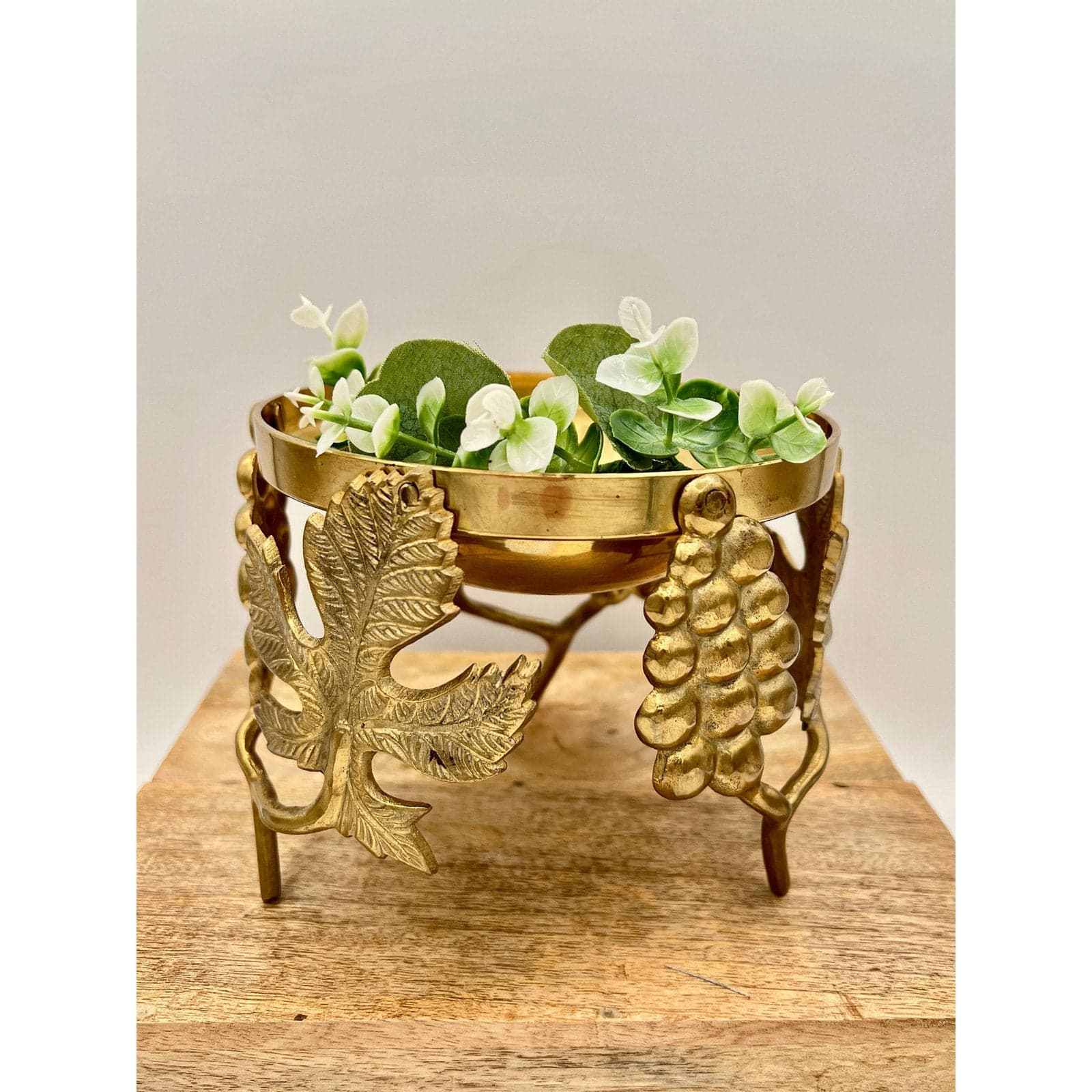 Vintage Brass Ambrosia Handmade Urli Bowl - Thumbnail 2