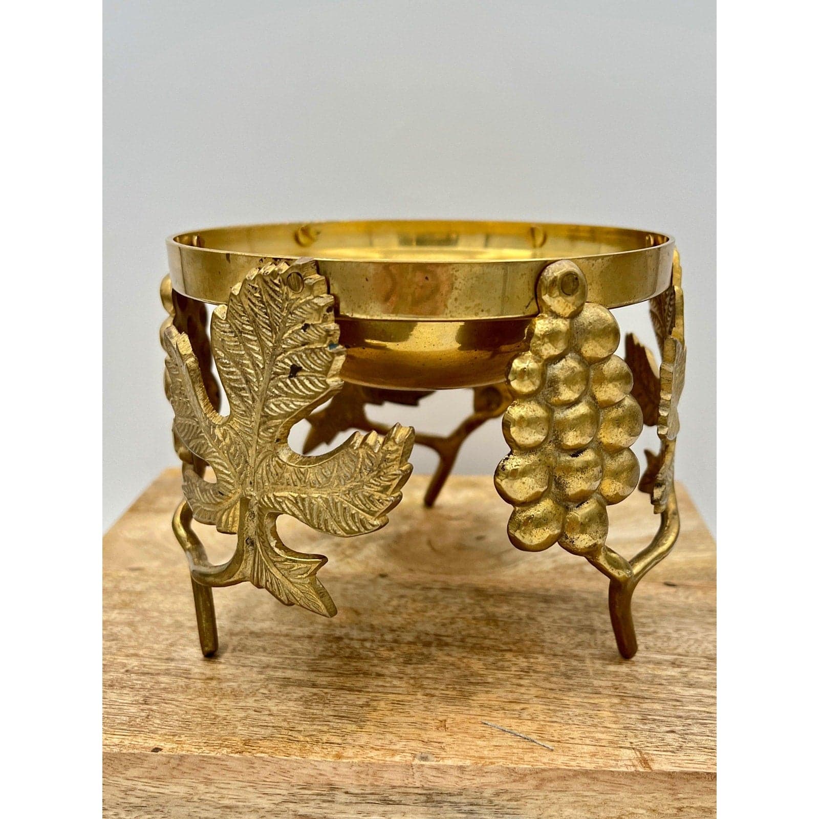 Vintage Brass Ambrosia Handmade Urli Bowl - Thumbnail 7