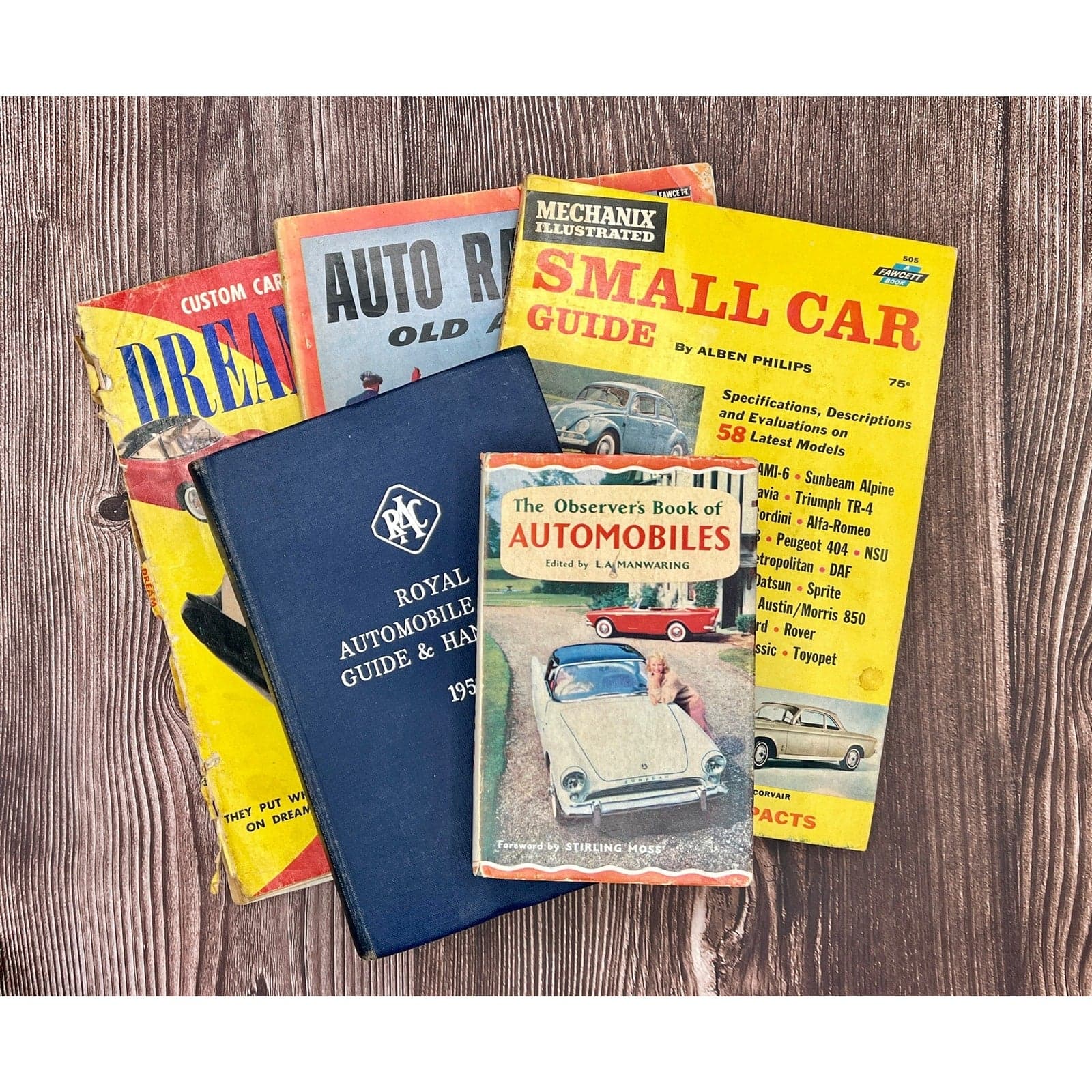Assortment of Vintage 1950s Car Books - Image 1