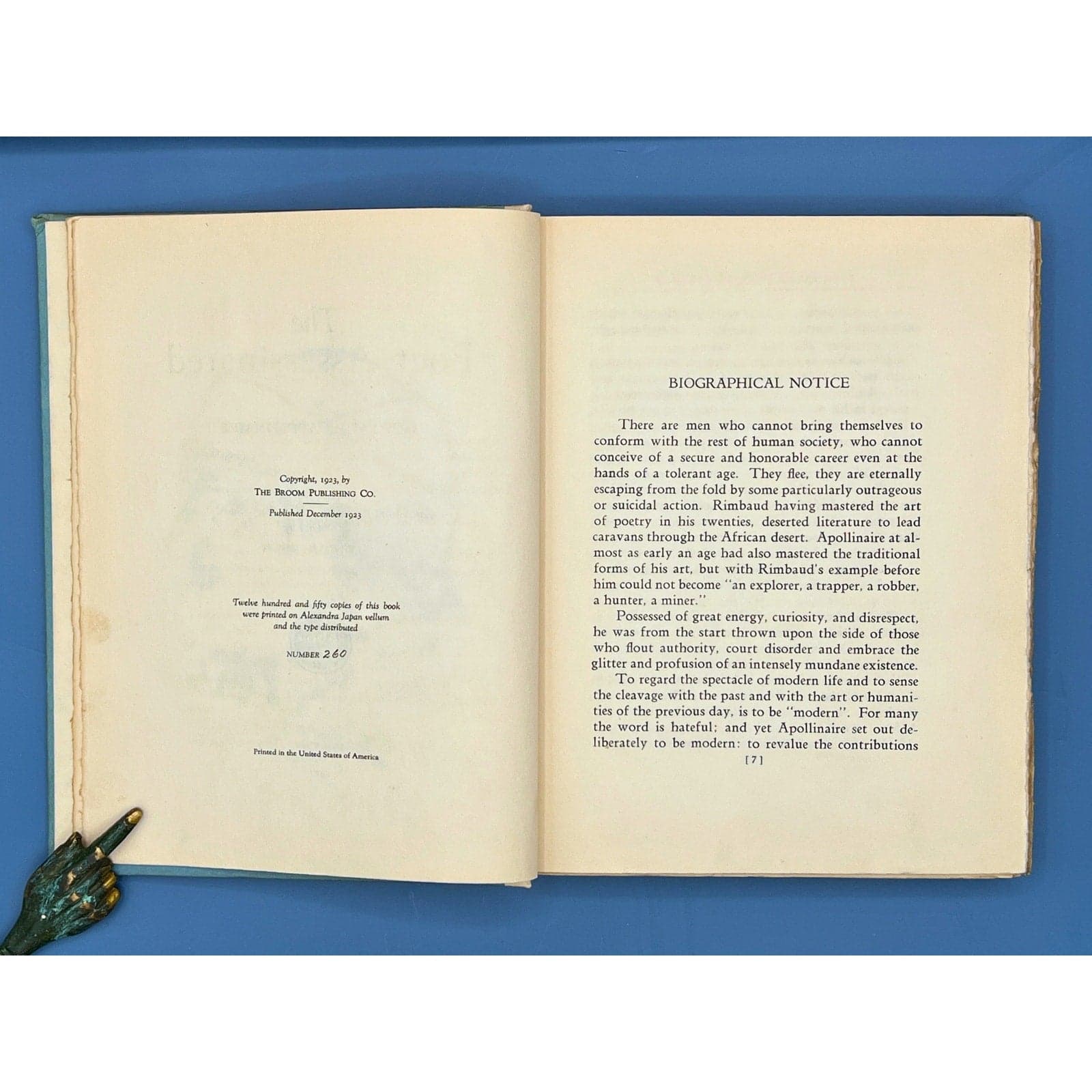 RARE 1923 1st American Ed. "The Poet Assassinated" by Guillaume Apollinaire (Ltd. Ed. #260/1250) - Thumbnail 5