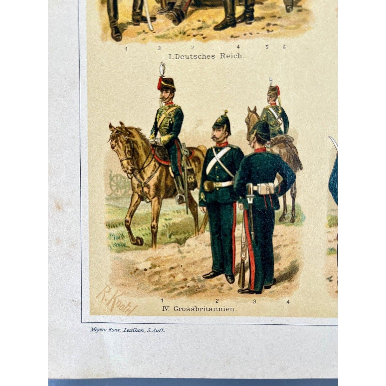 Vintage Military Uniform Prints Set of 3 Kaiserlicher Herald Artillerie - Thumbnail 11