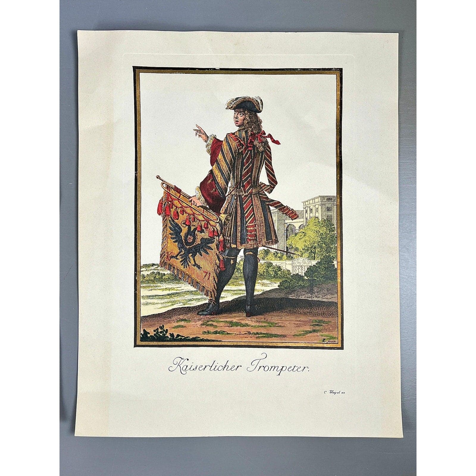 Vintage Military Uniform Prints Set of 3 Kaiserlicher Herald Artillerie - Thumbnail 6