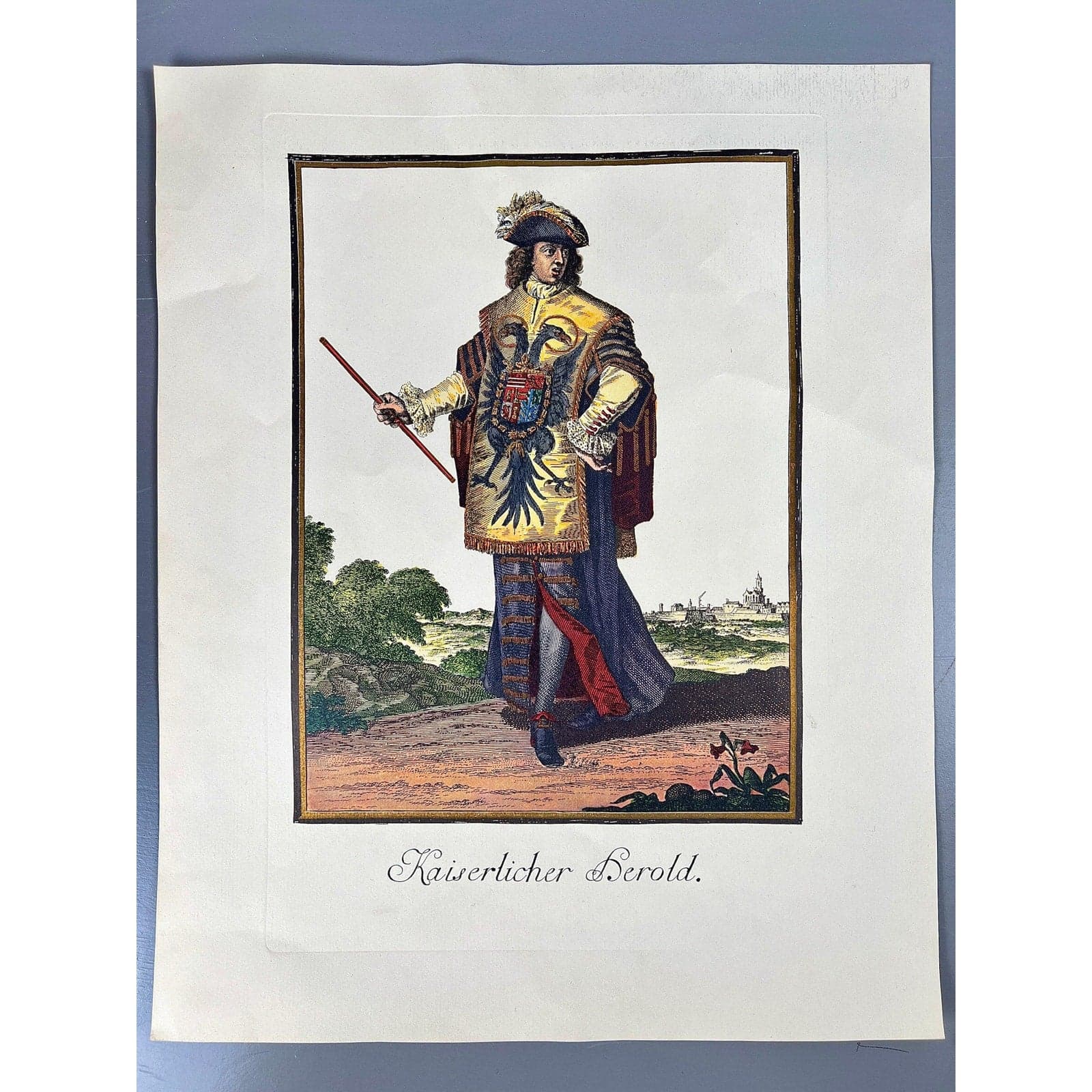 Vintage Military Uniform Prints Set of 3 Kaiserlicher Herald Artillerie - Thumbnail 2
