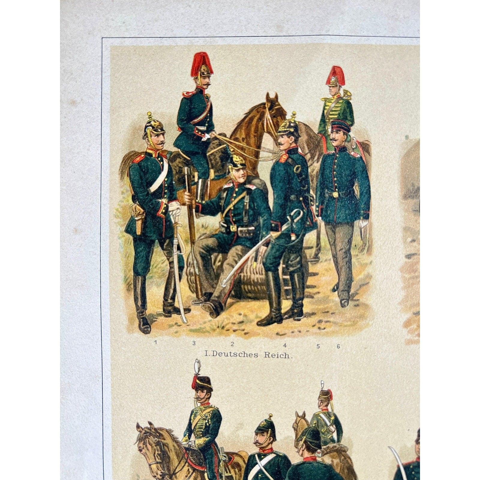 Vintage Military Uniform Prints Set of 3 Kaiserlicher Herald Artillerie - Thumbnail 10