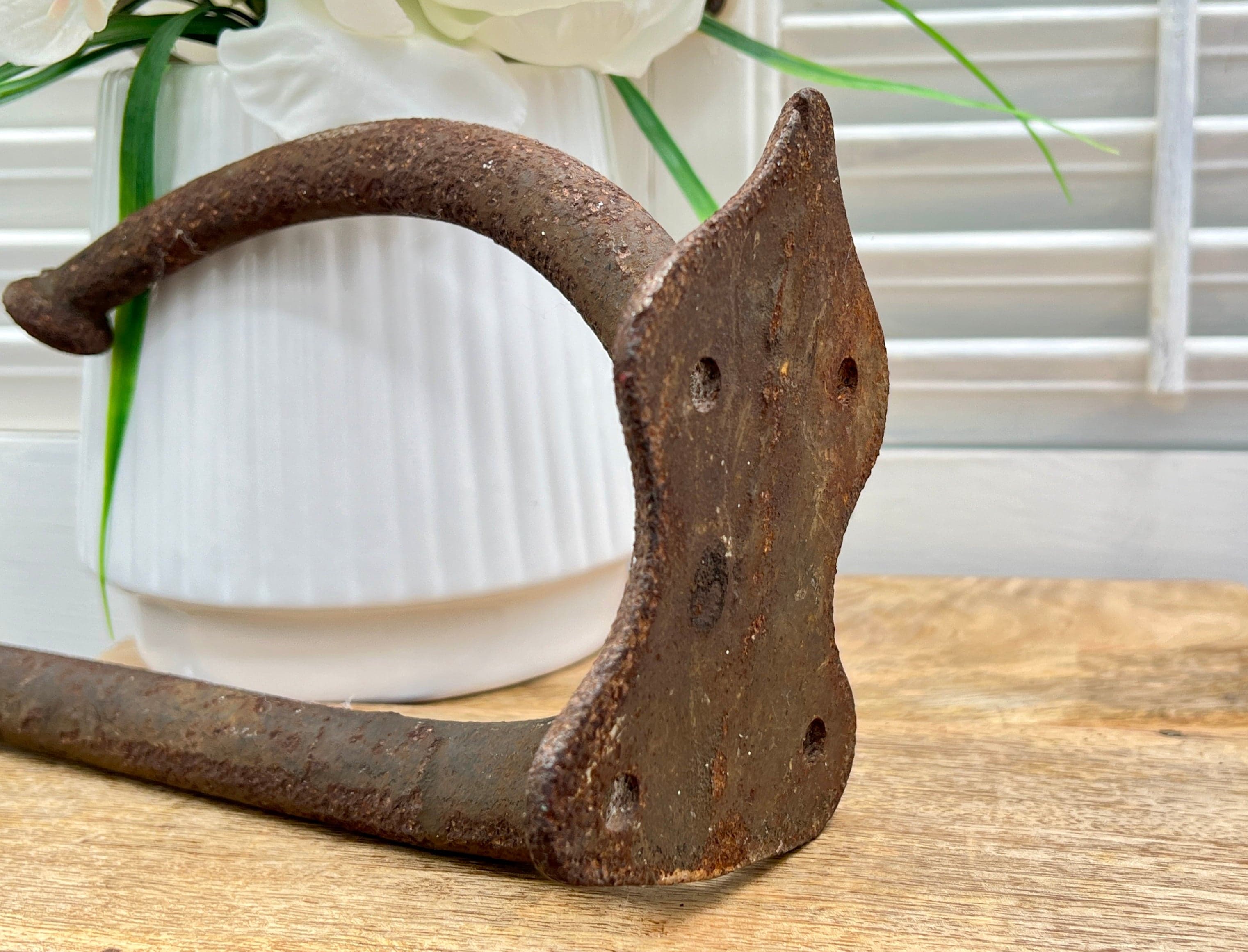 Large Antique Rustic Iron Tackle Hook Hanger - Thumbnail 4